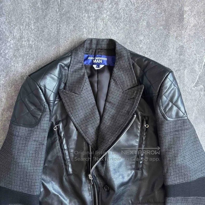 Junya Watanabe Junya Watanabe Deconstructed patched leather wool jacket Size US L / EU 52-54 / 3 - 3 Thumbnail
