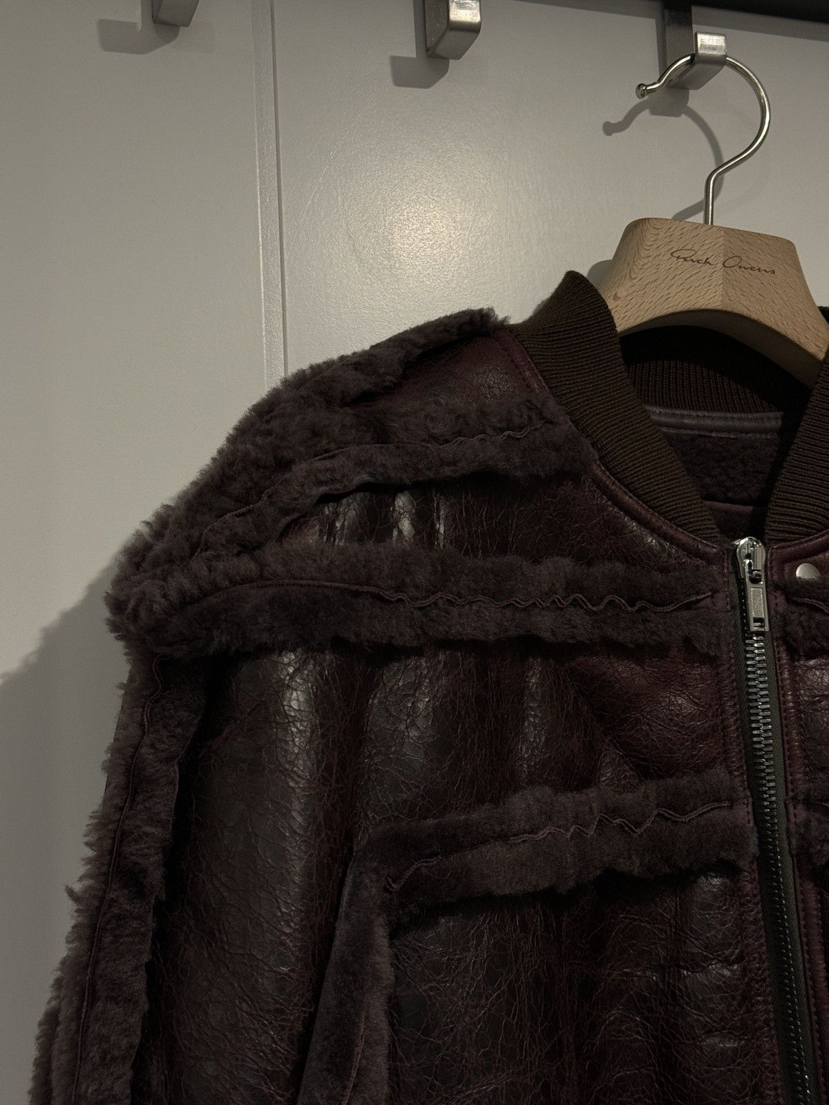 Rick Owens RICK OWENS SHEARLING GIRDERED BOMBER 48 Size US M / EU 48-50 / 2 - 6 Thumbnail
