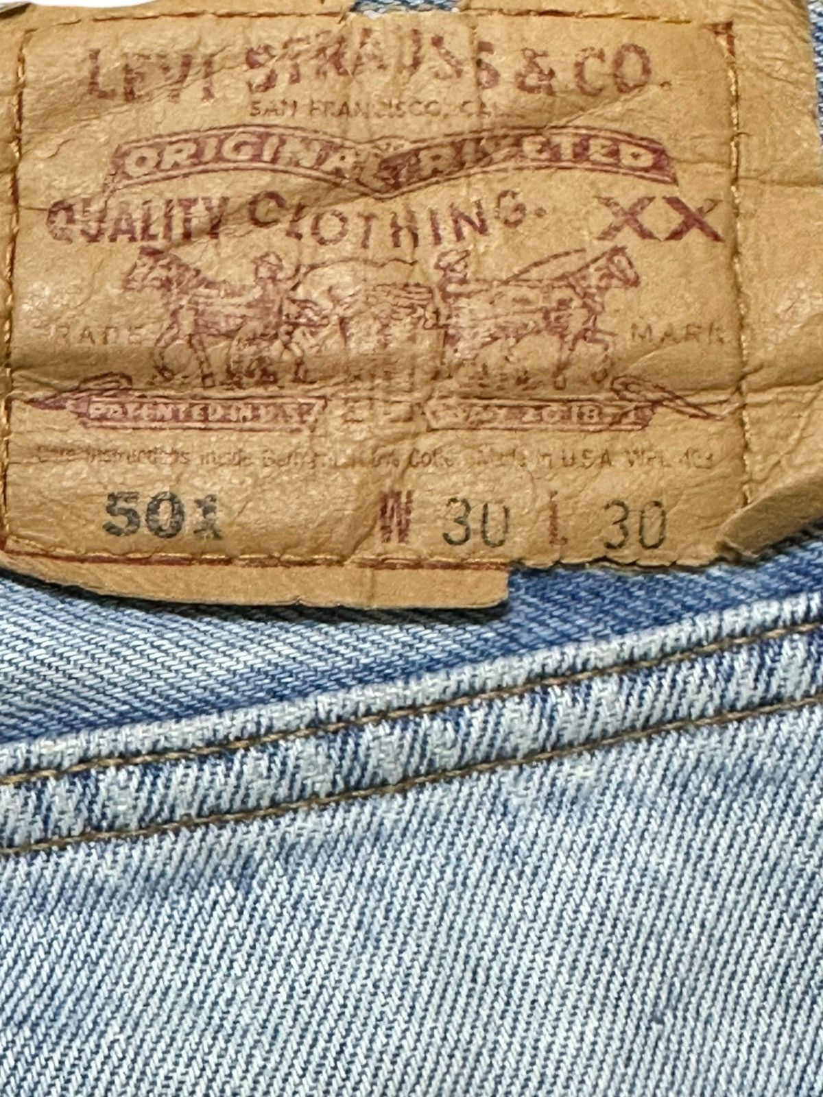 Levi's Vintage Clothing Vintage Levi’s 501 Faded Grunge Distressed Denim Size US 30 / EU 46 - 6 Thumbnail