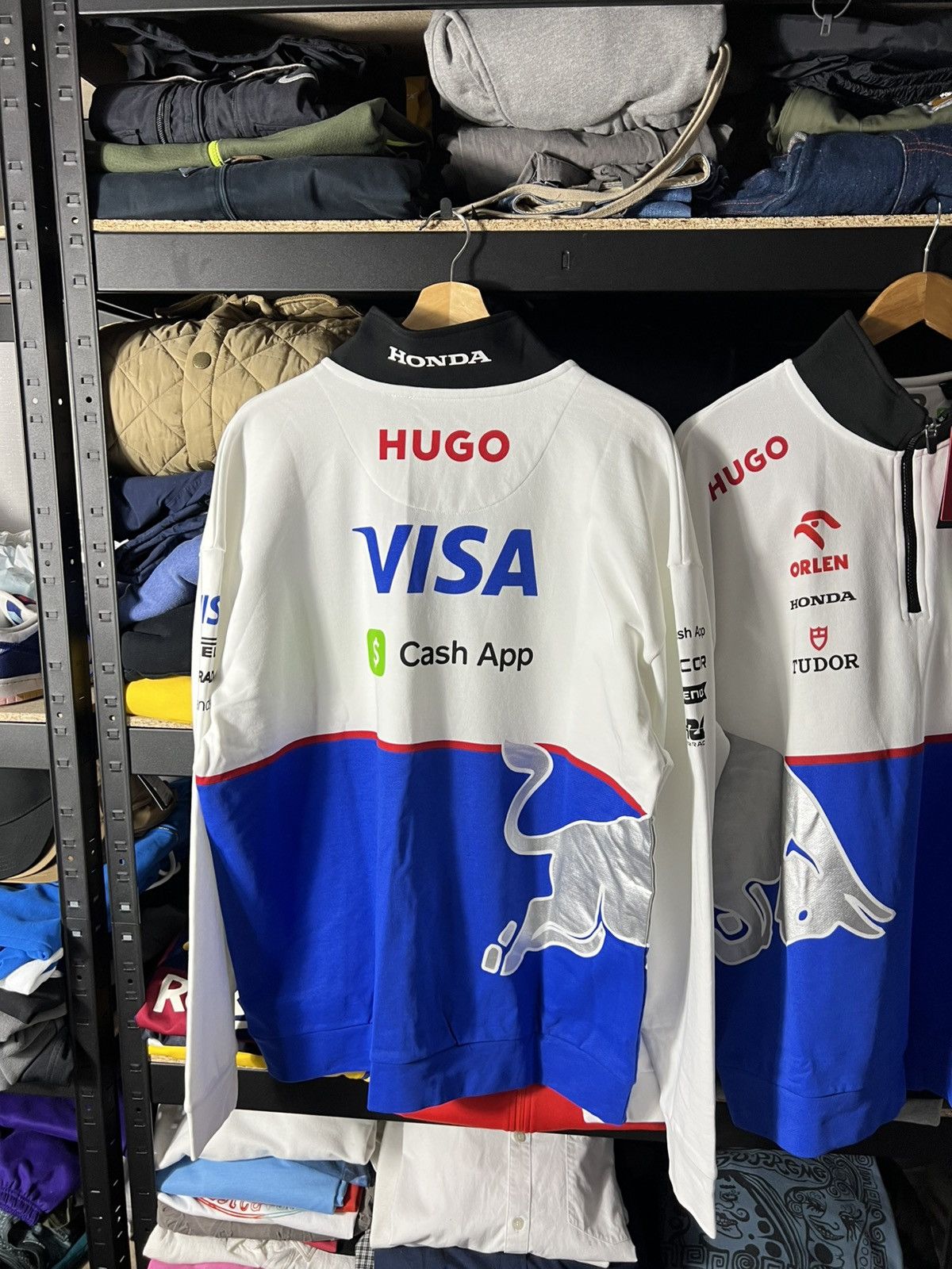 Hugo 🔥 HUGO Red Bull Racing F1 2024 1/4 Zip Sweatshirt Visa Cash Size US M / EU 48-50 / 2 - 14 Thumbnail