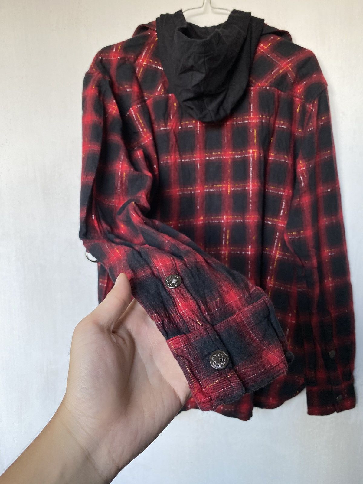 Hysteric Glamour × If Six Was Nine × Japanese Brand 31040=Skkone Double Layer Veterano Shirt Hoodie Size US L / EU 52-54 / 3 - 6 Thumbnail