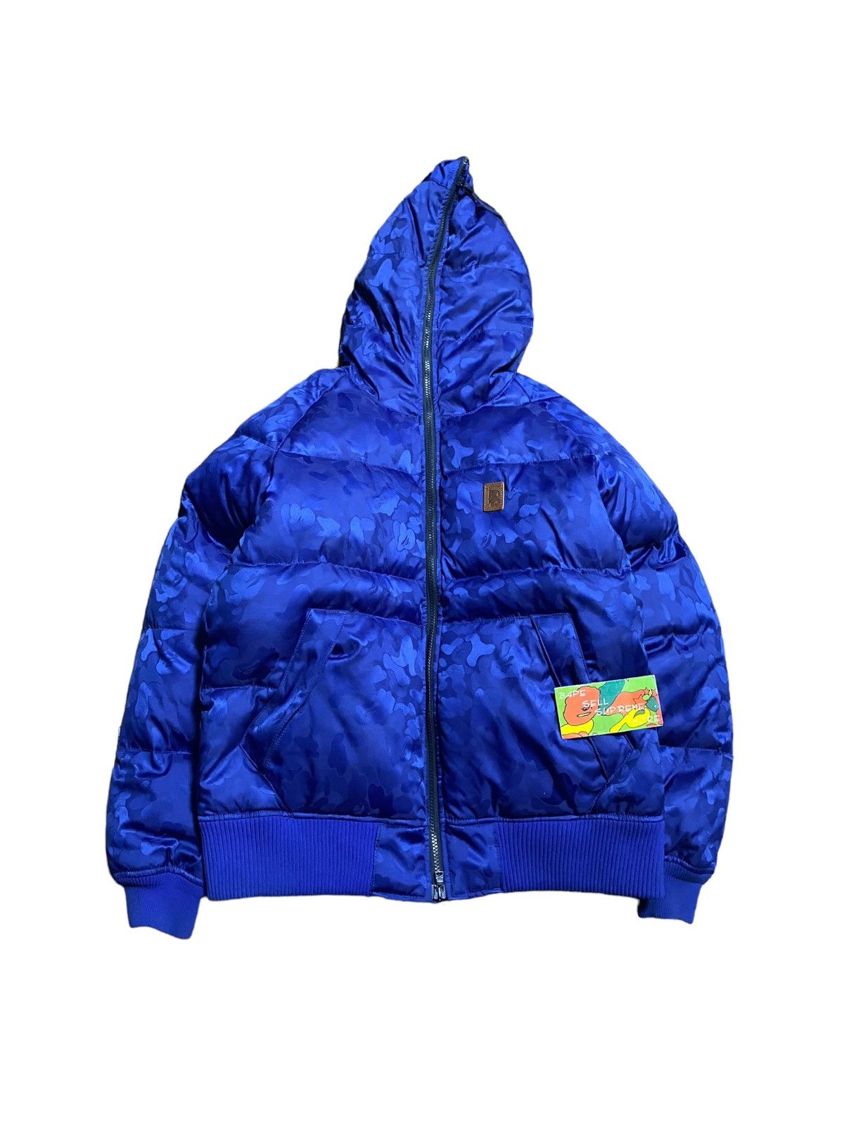 Bape Jacquard Camo Hoodie Down Jacket Size US XL / EU 56 / 4 - 1 Thumbnail