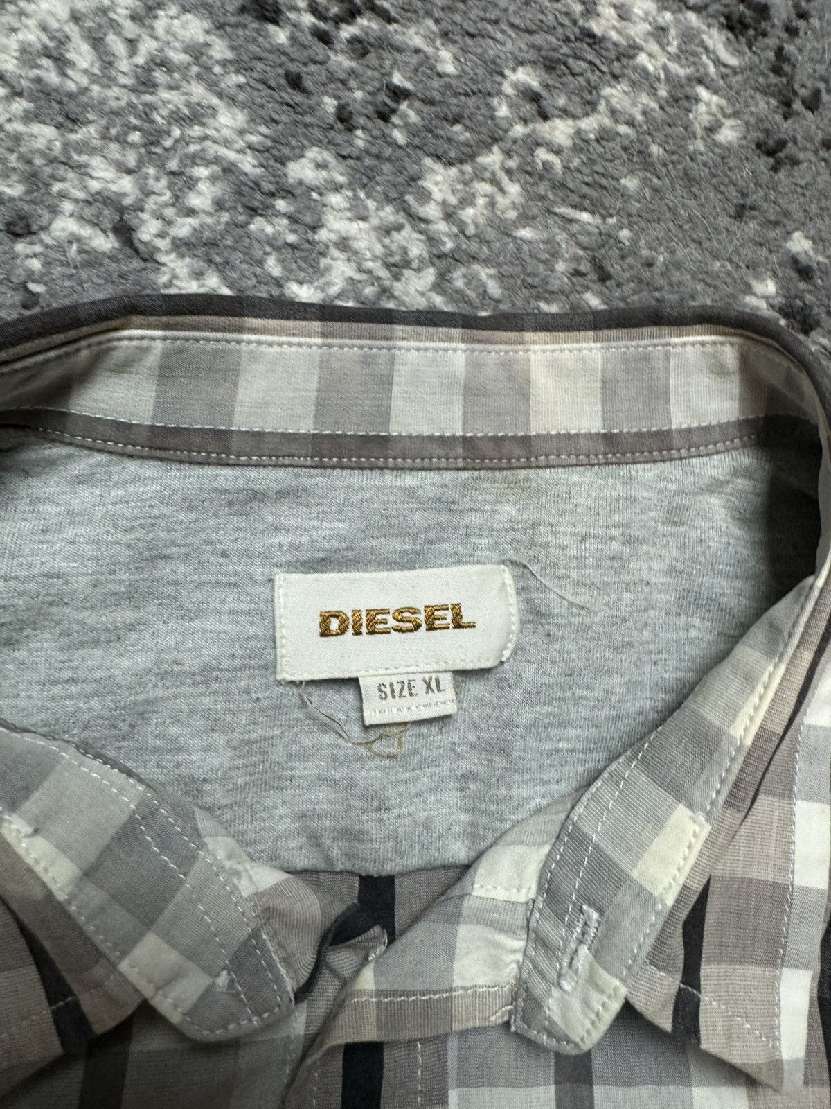 Diesel × Vintage Vintage Y2K Diesel Square Print Shirt Size US XL / EU 56 / 4 - 5 Thumbnail