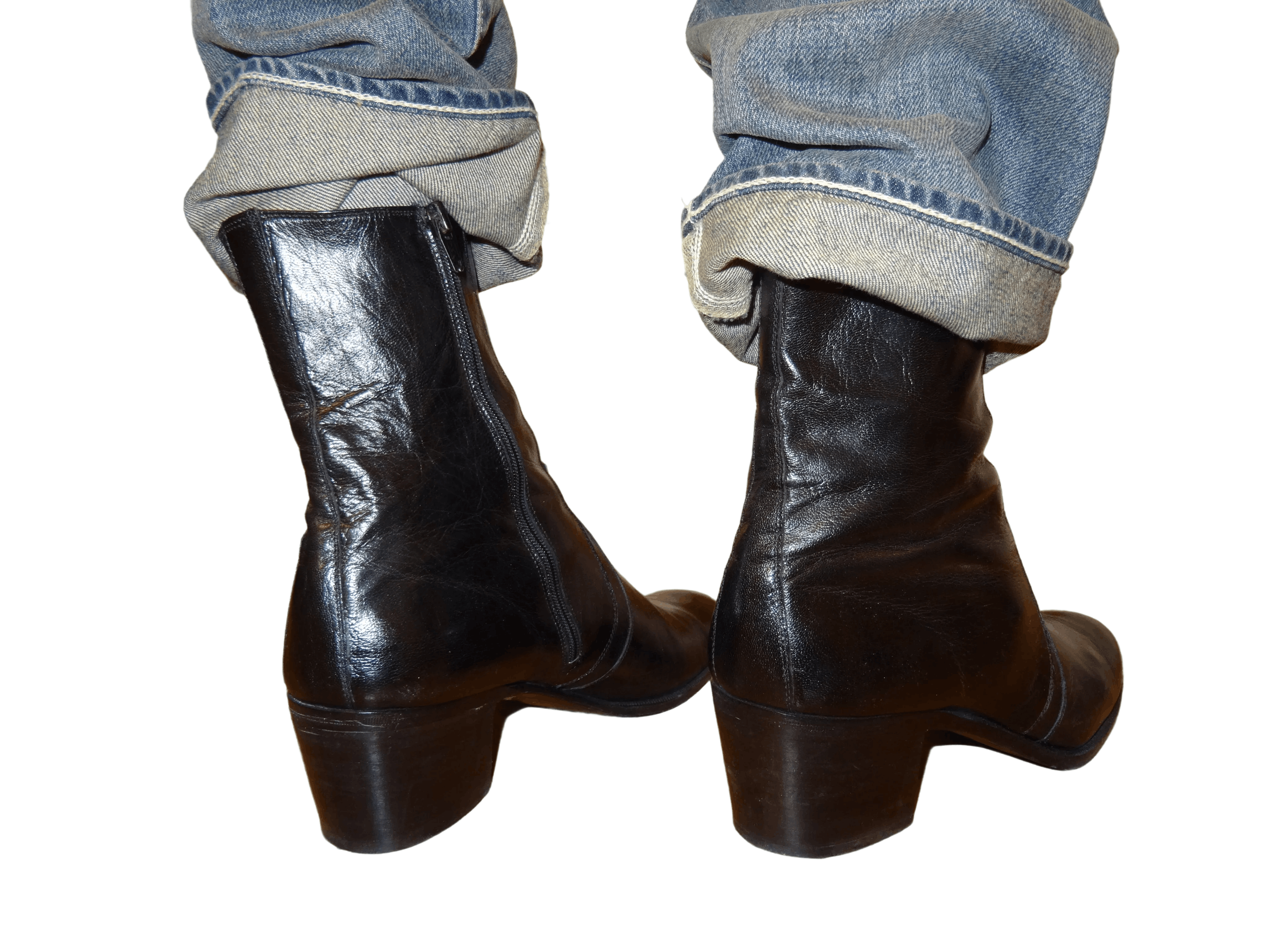 Other Title: Vintage Italian Leather Zip Boots Size US 11.5 / EU 44-45 - 4 Thumbnail