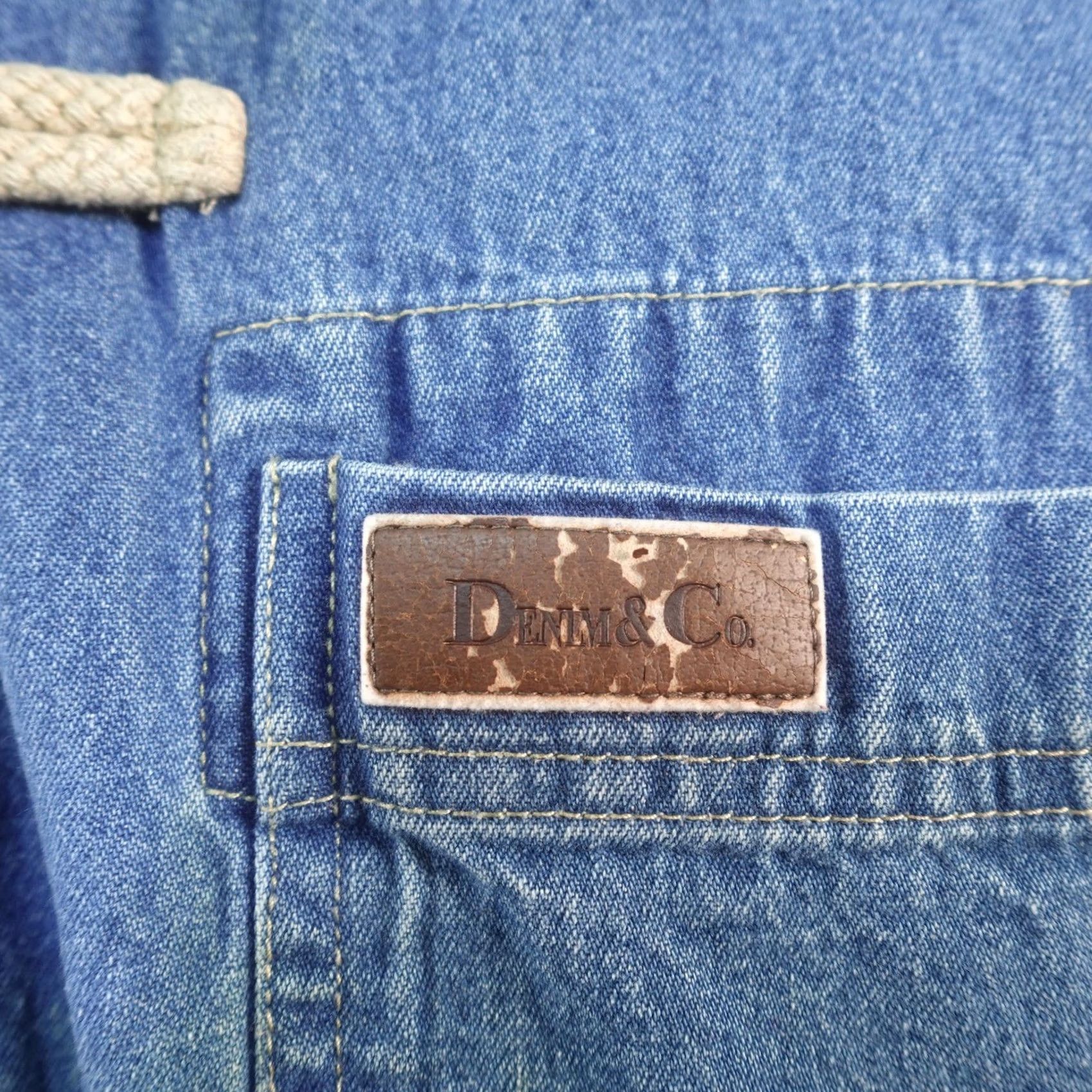 Denim & Co. Denim & Co. Denim Coat Womens 1X Blue Hooded Pockets Toggle Mid-Length Parka Jacket Coat Size XL / US 12-14 / IT 48-50 - 3 Thumbnail