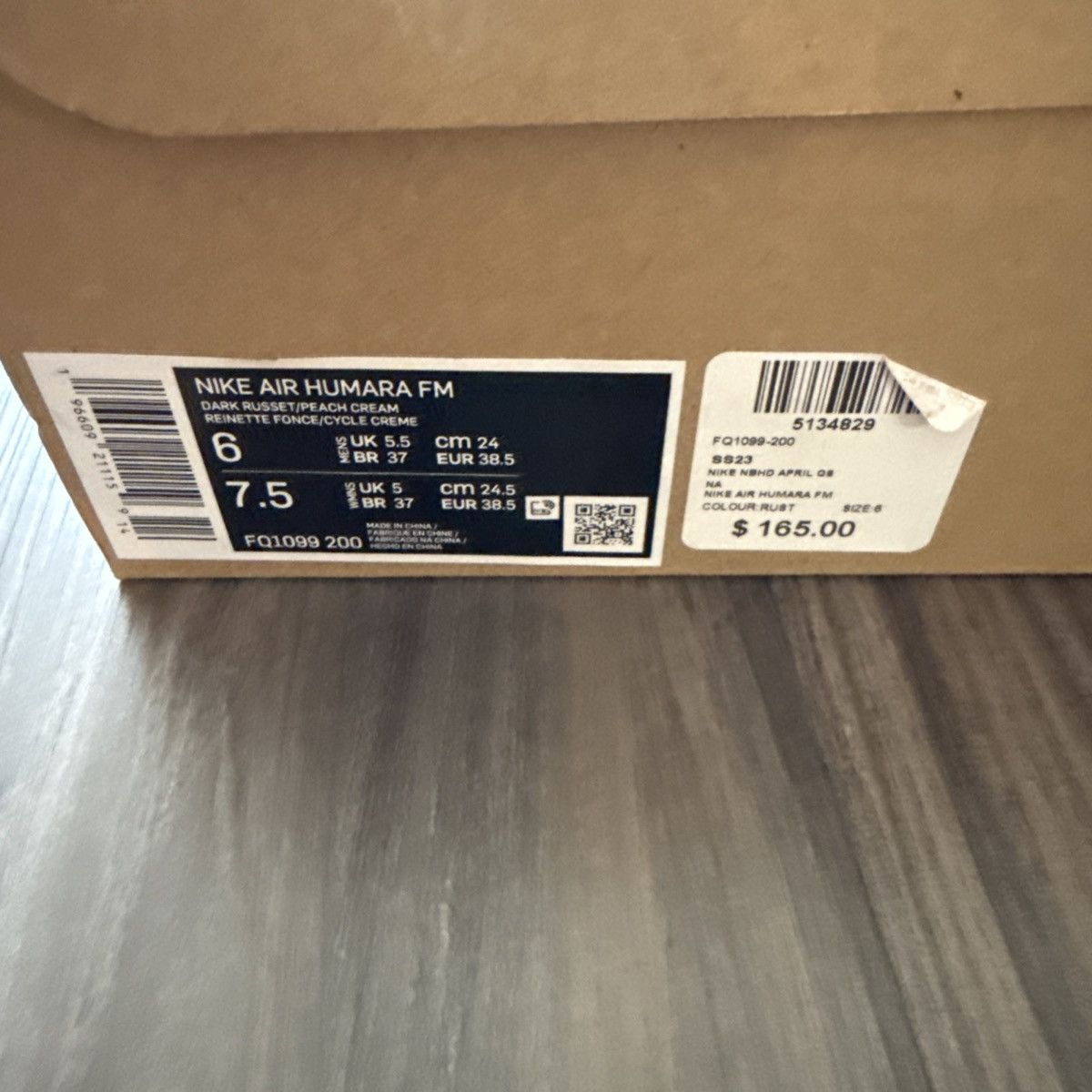 Nike Size 6 - Nike Future Movement x Air Humara Dark Russet Size US 6 / EU 39 - 9 Thumbnail