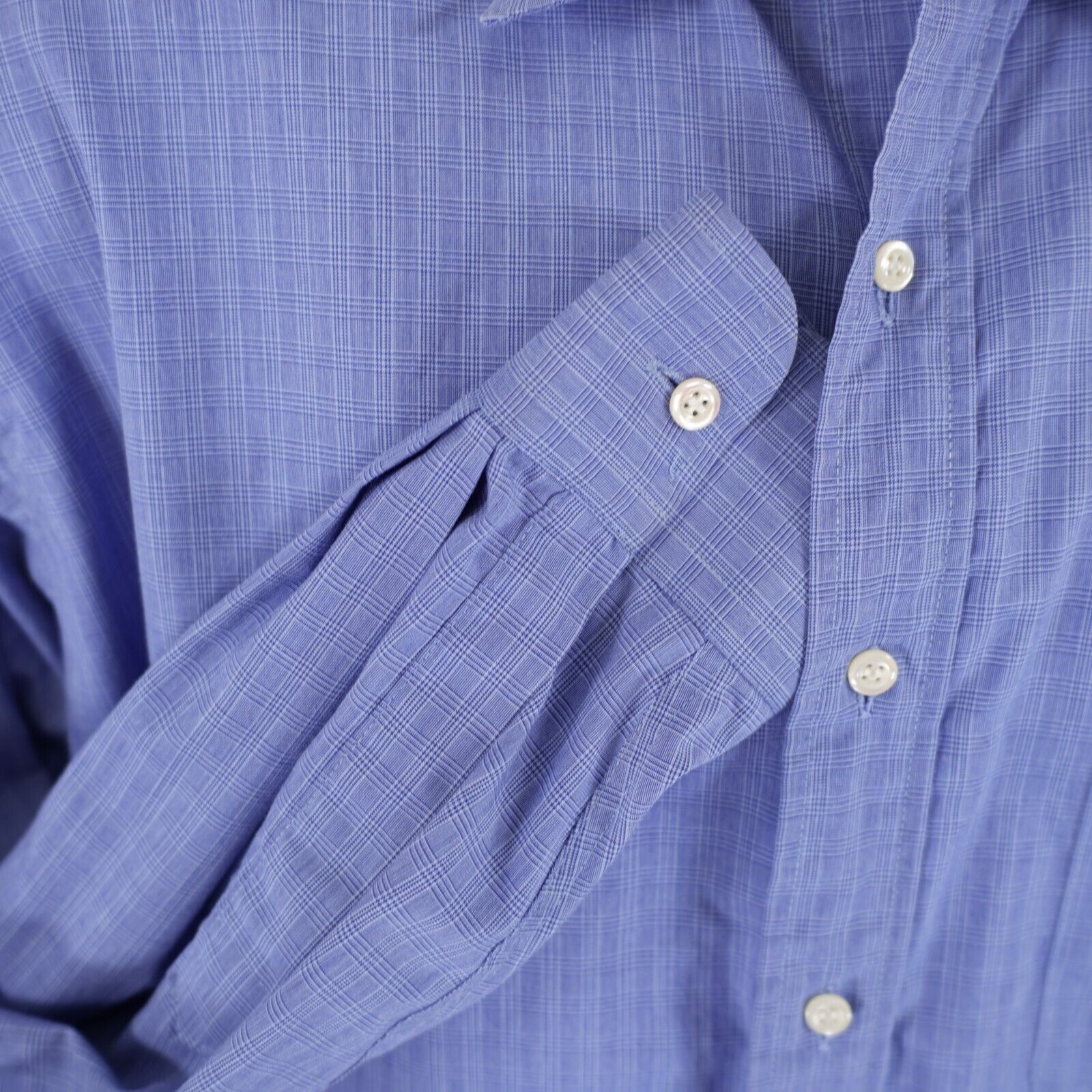Brooks Brothers Brooks Brothers 16-33 Blue Plaid Collared Dress Shirt Front Size US XL / EU 56 / 4 - 2 Thumbnail