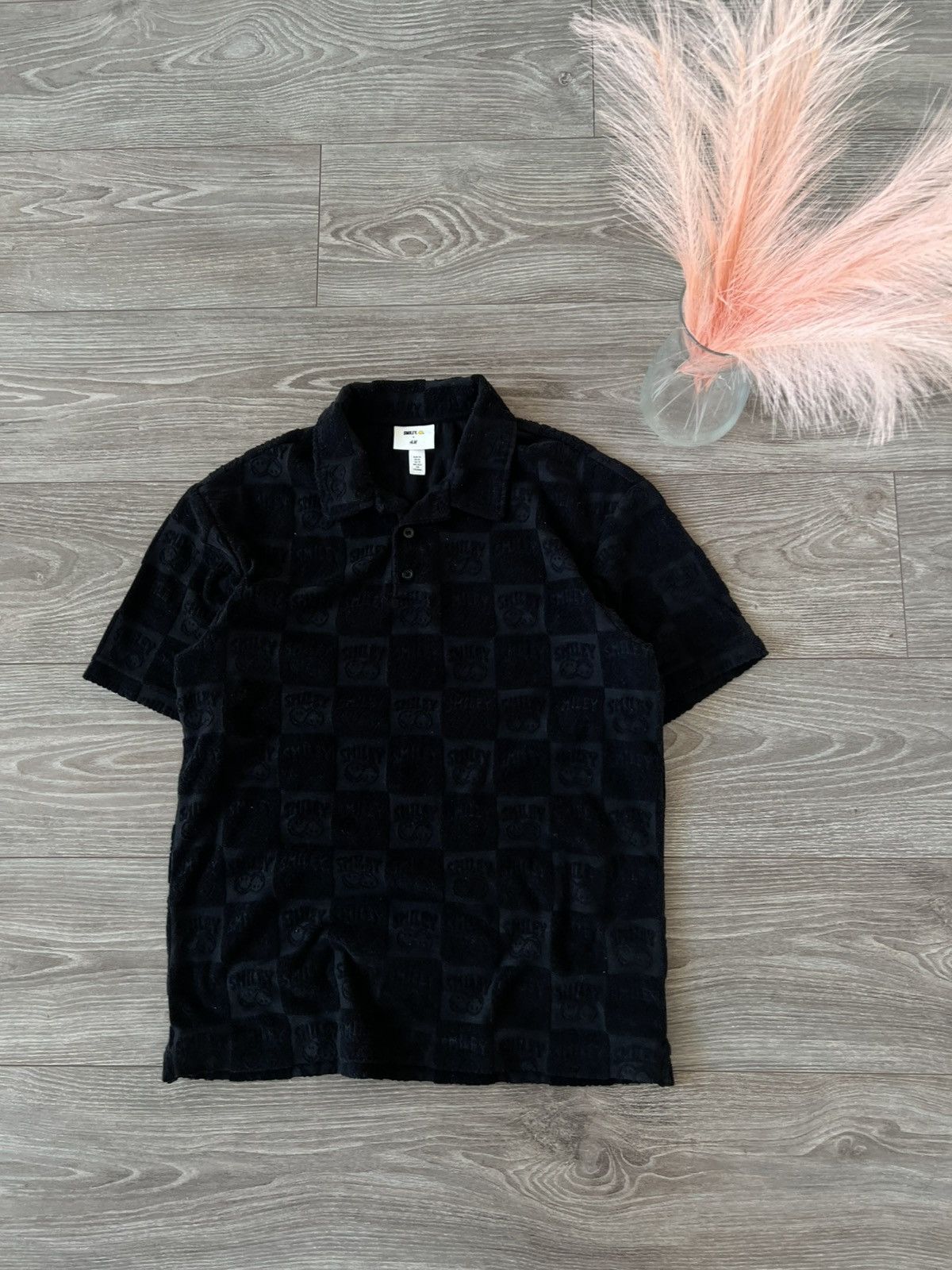 H&M × Other H&M x Smile Mens Textured Polo Shirt Tee‼️ Size US S / EU 44-46 / 1 - 4 Thumbnail