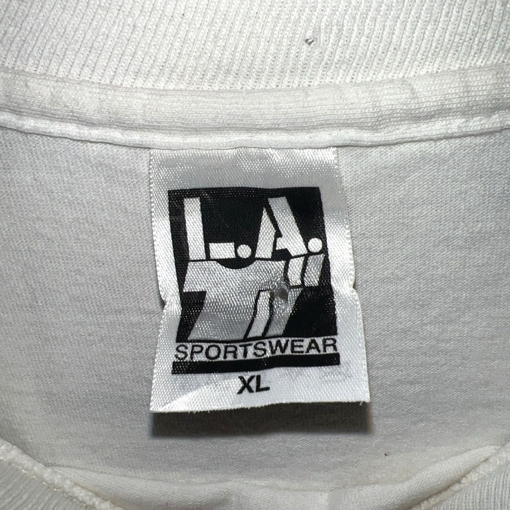 Vintage VINTAGE LA Sportswear T-Shirt Mens XL White Single Stitch Stitch Shirt Size US XL / EU 56 / 4 - 4 Thumbnail
