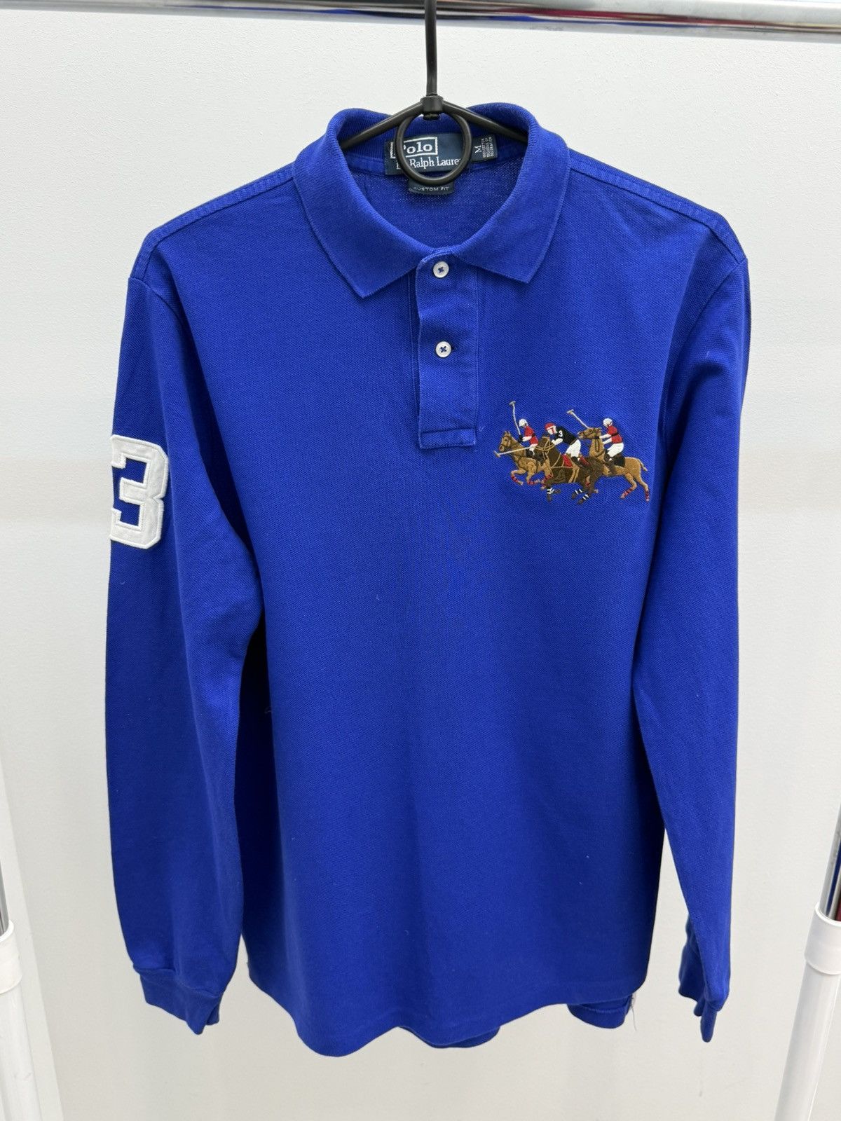 Polo Ralph Lauren Vintage Polo Ralph Lauren Long Sleeve Equestrian Polo Shirt Size US M / EU 48-50 / 2 - 1 Thumbnail