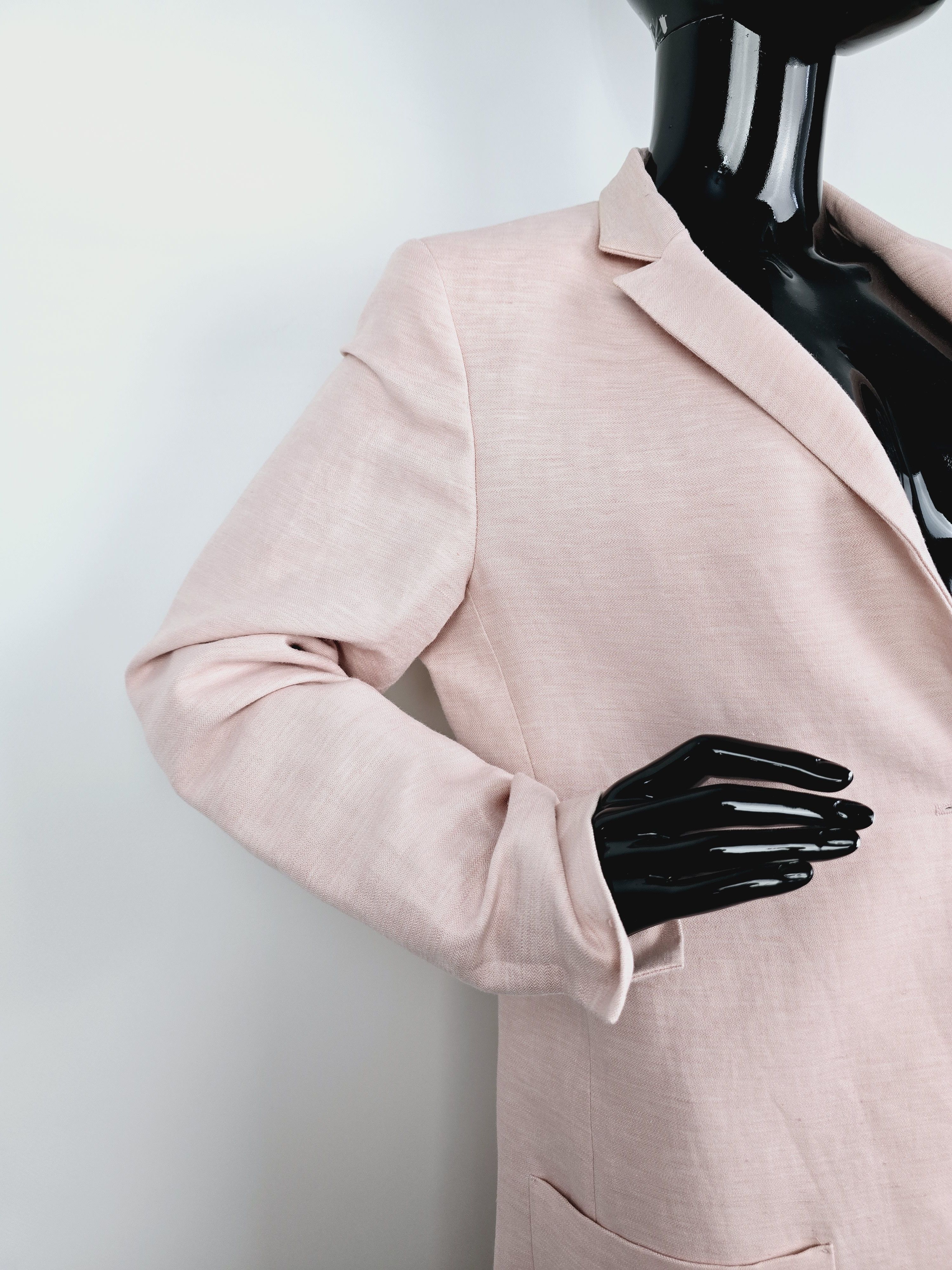 Purdey Purdey Pink Blazer Coat, Cotton/Linen Blend, Size EU 38 Size S / US 4 / IT 40 - 5 Thumbnail