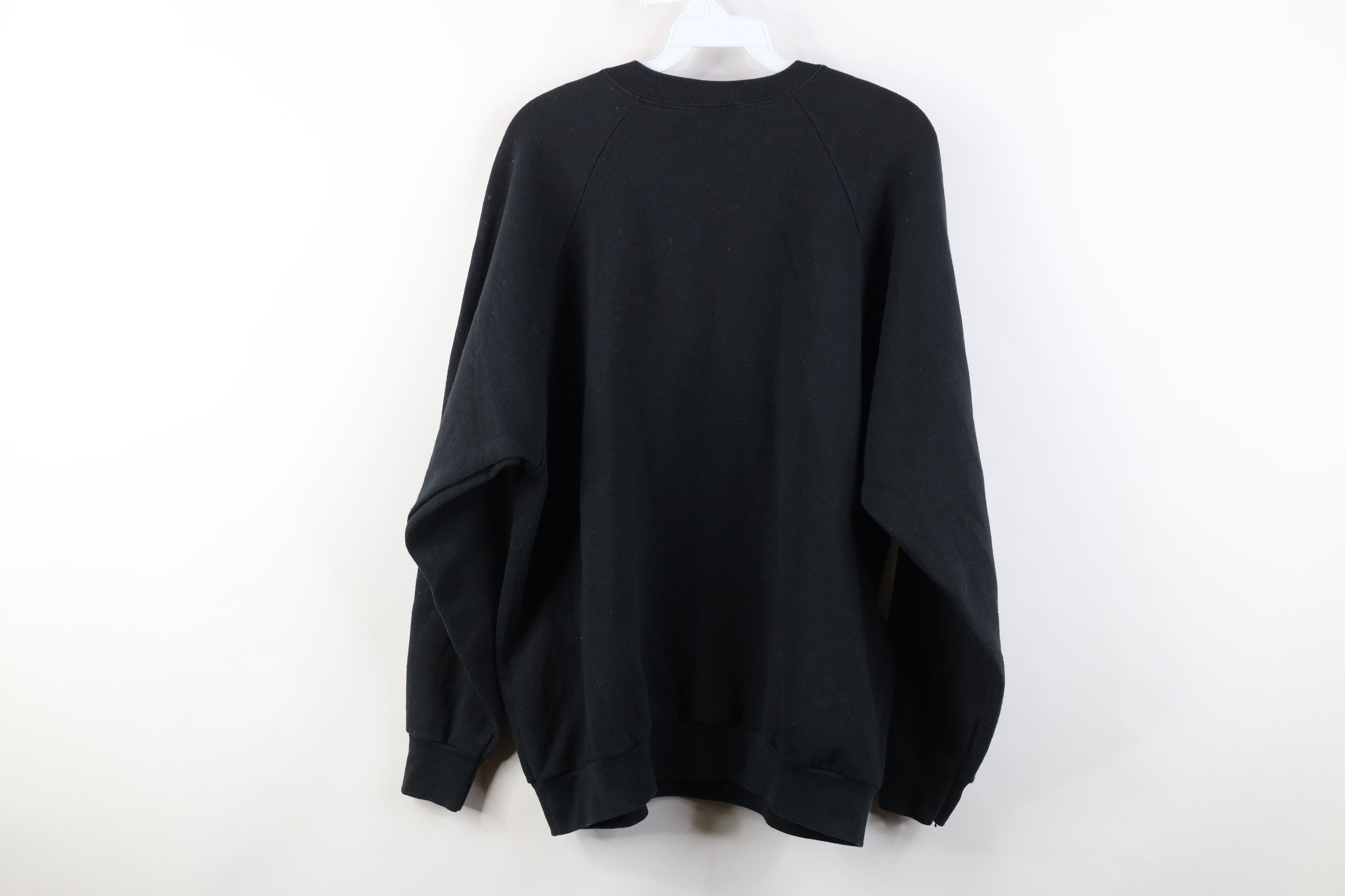 Vintage Vintage 90s Streetwear Blank Crewneck Sweatshirt Black Size US XL / EU 56 / 4 - 13 Thumbnail