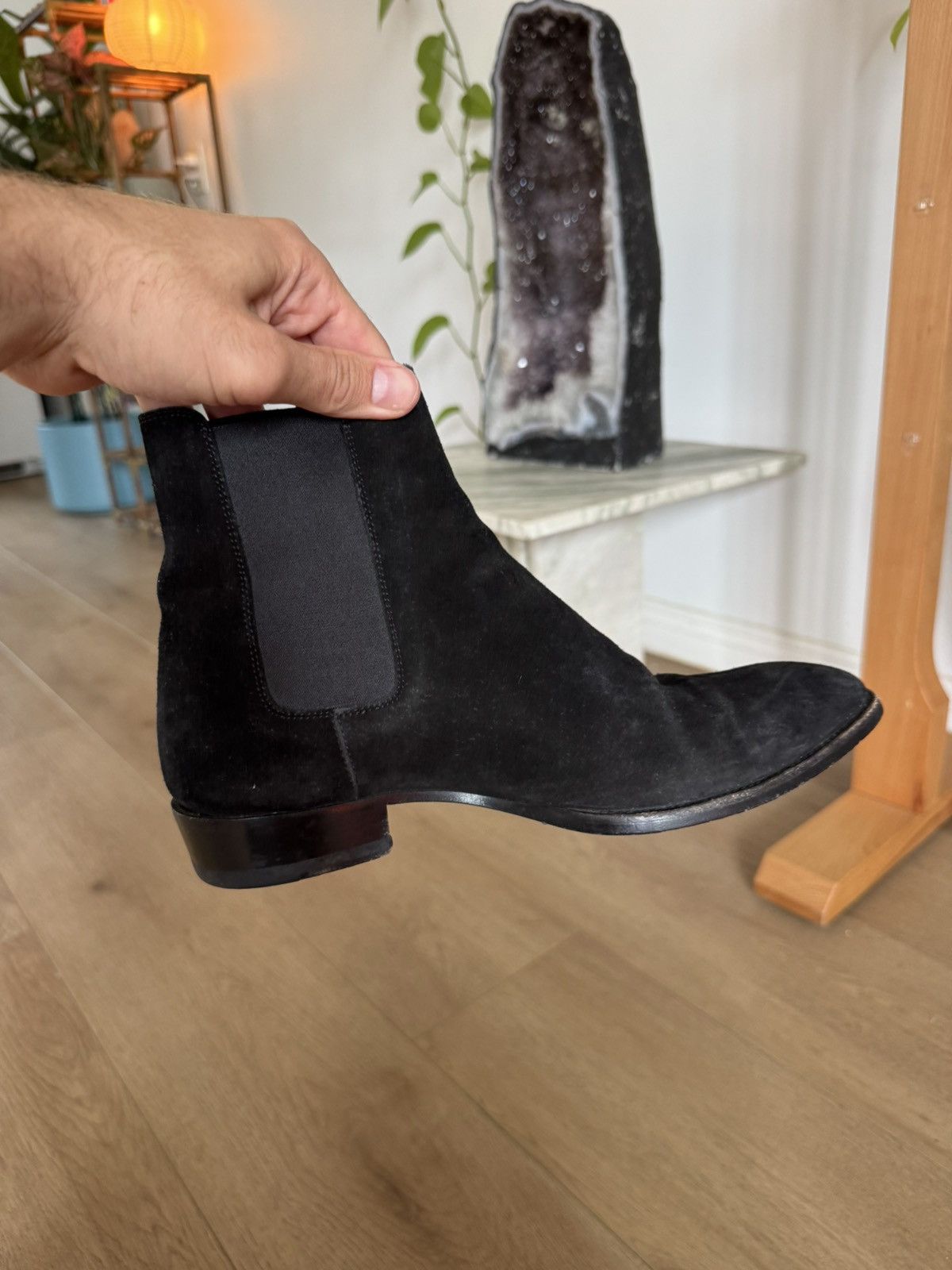 Saint Laurent Paris Hedi Suede Chelsea Boots Size US 7 / EU 40 - 6 Thumbnail