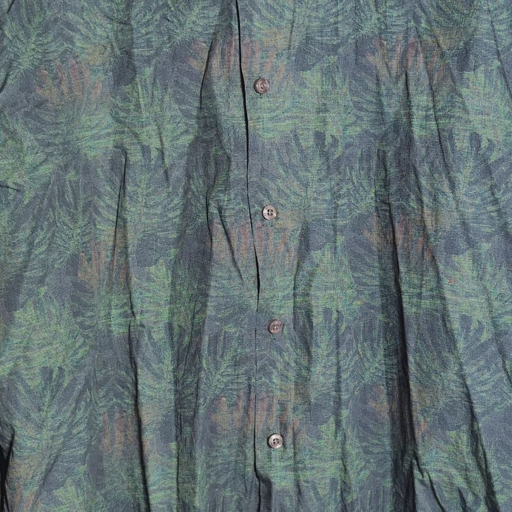 Tallia Green Patterned Multi Tone Button-Up Shirt By Tallia Sz XL Size US XL / EU 56 / 4 - 2 Thumbnail