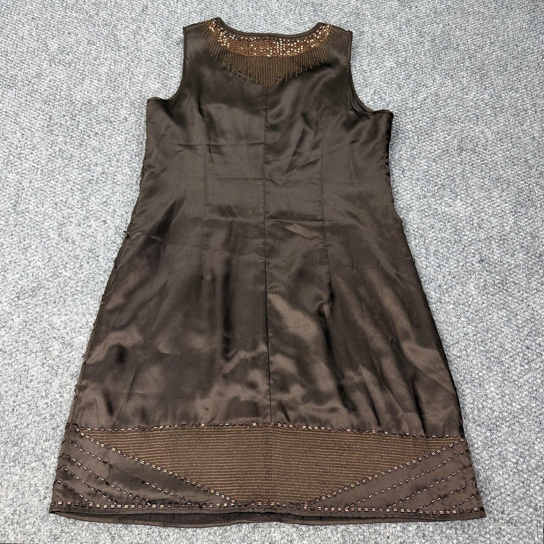Vintage VINTAGE Vertigo Paris Dress Womens M Beaded Sequin Gatsby Art Deco Shift Party Size M / US 6-8 / IT 42-44 - 5 Thumbnail