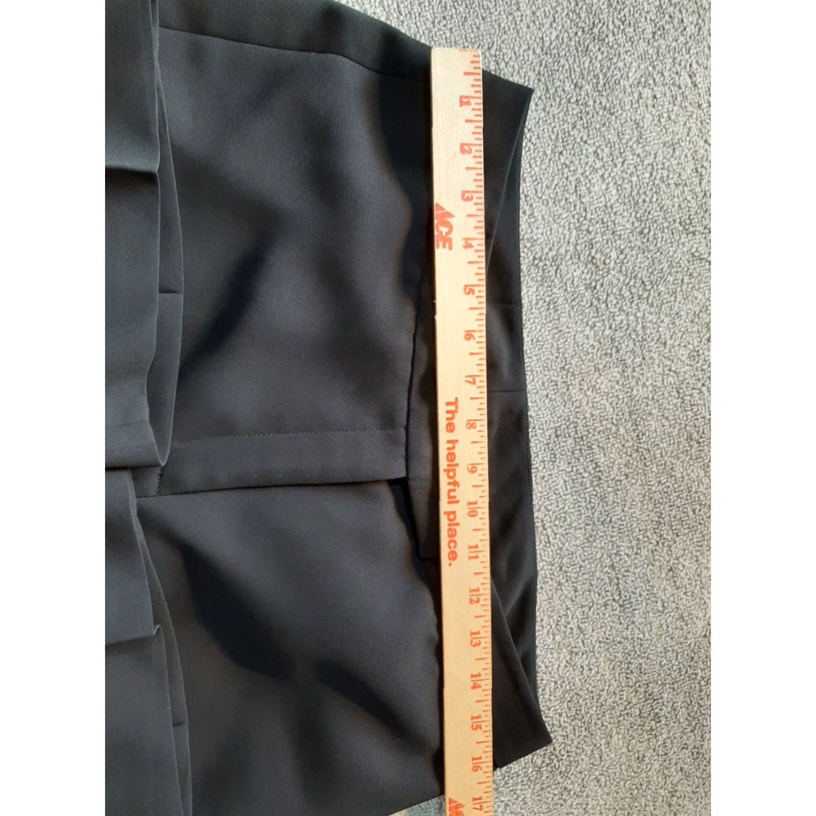 Vintage Womens Dress Pants Size 10 Black Lined Polyester Dress Pants Regular Women's Pants Black Lined Polyester 37" 25" Waist Size 32" / US 10 / IT 46 - 3 Thumbnail