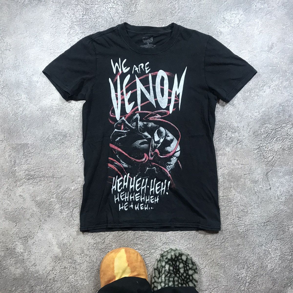 Vintage Vintage 90s Venom Graphic Tee Grunge Streetwear Black Boxy S Size US S / EU 44-46 / 1 - 1 Thumbnail