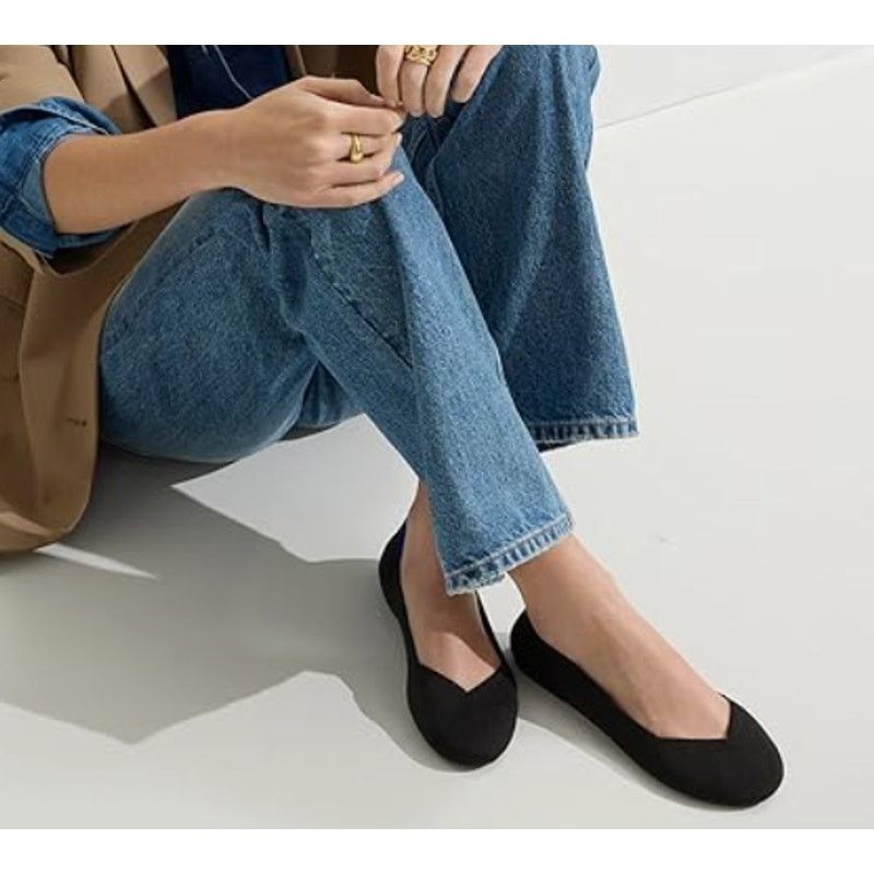 Rothy's Rothy's The Flat Women Slip-On Shoes,Black Classic Flats 8.5 Size US 8.5 / IT 38.5 - 2 Thumbnail