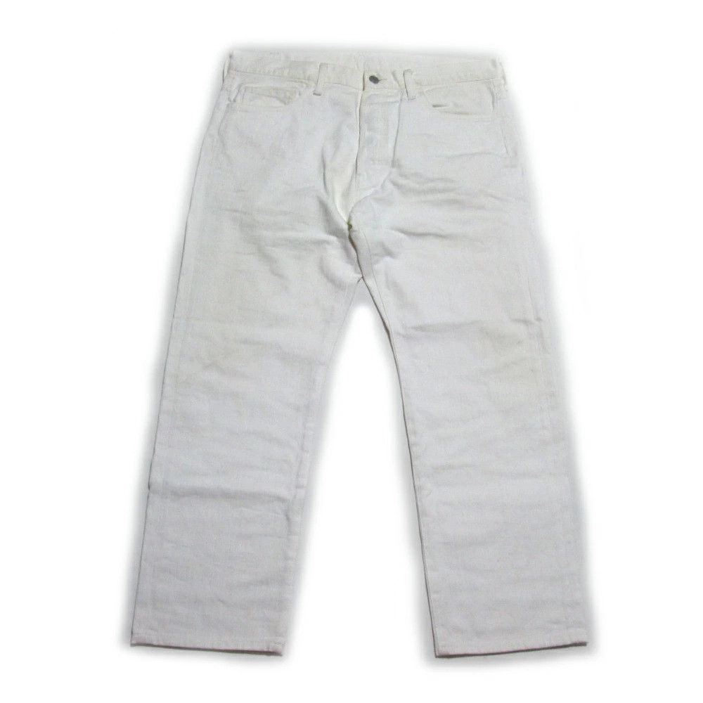 Yohji Yamamoto Yohji Yamamoto POUR HOMME White wide denim pants Size US 35 - 1 Thumbnail