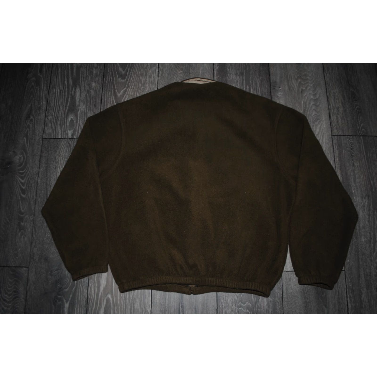 Polo Ralph Lauren POLO RALPH LAUREN KHaki Fleece Swing Top Full Zip MADE IN USA 1980S 90S Large MENS XXL? Size US L / EU 52-54 / 3 - 7 Thumbnail