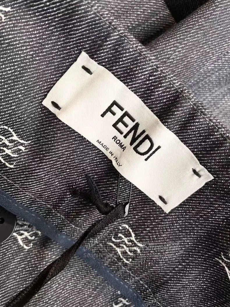 Fendi Fendi Cotton Double F Embroidered Small Logo Grey Jeans Size 26" / US 2 / IT 38 - 4 Thumbnail