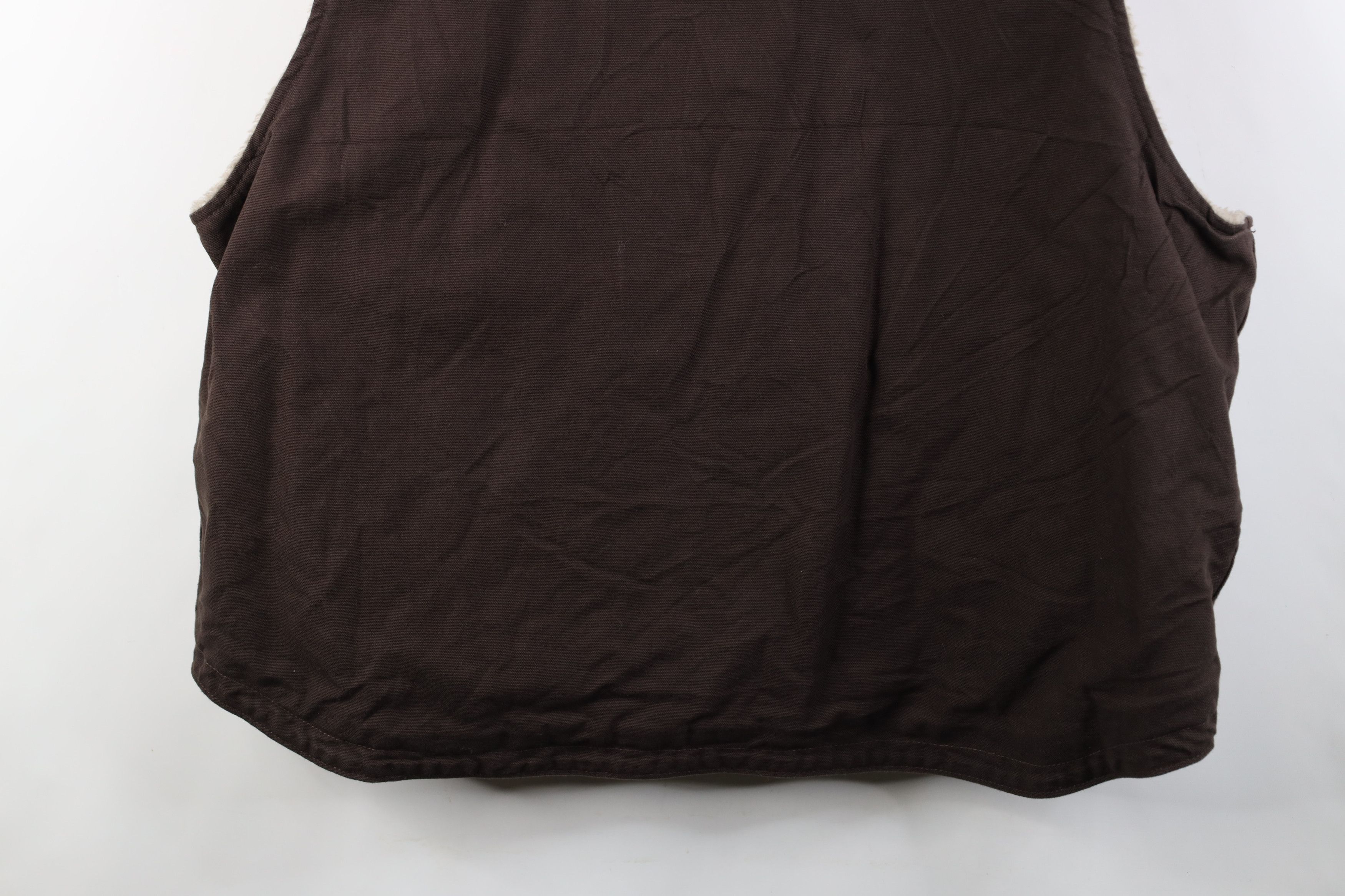 Carhartt Vintage Y2K Carhartt Fleece Lined Canvas Vest Jacket Brown Size US XXL / EU 58 / 5 - 16 Thumbnail