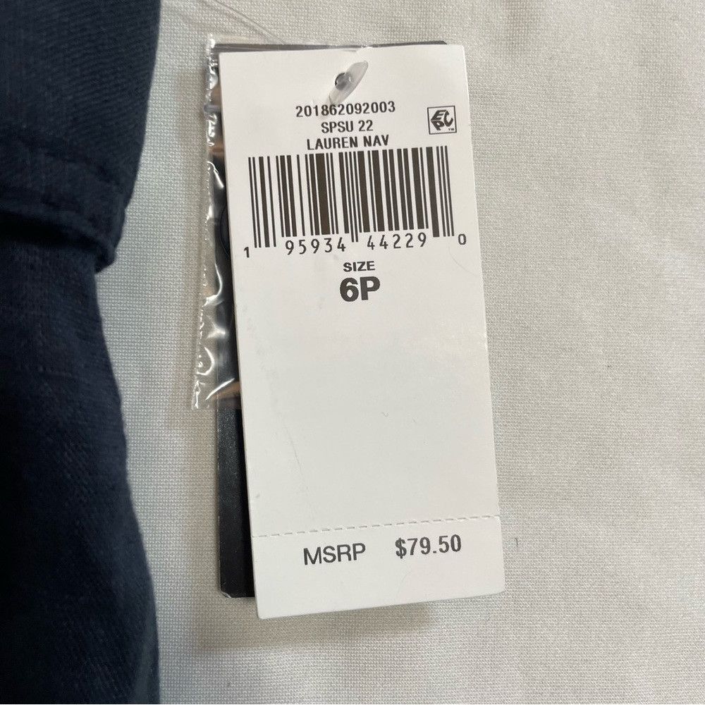 Lauren Ralph Lauren NWT New Lauren Ralph Lauren Navy Belted Linen Shorts Size 6 Size 28" / US 6 / IT 42 - 7 Thumbnail