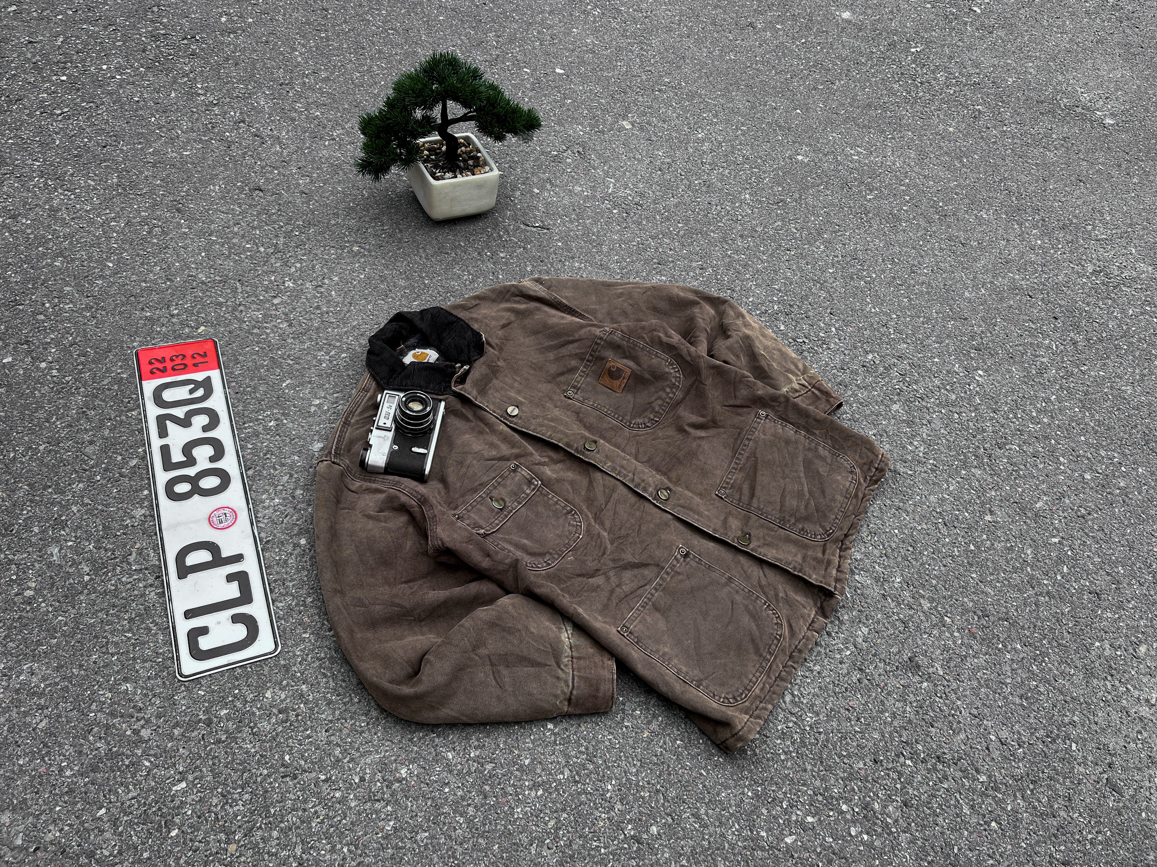 Carhartt 💲RARE💲Vintage Carhartt Chore Jacket Lined Brown M Size Size US M / EU 48-50 / 2 - 2 Thumbnail