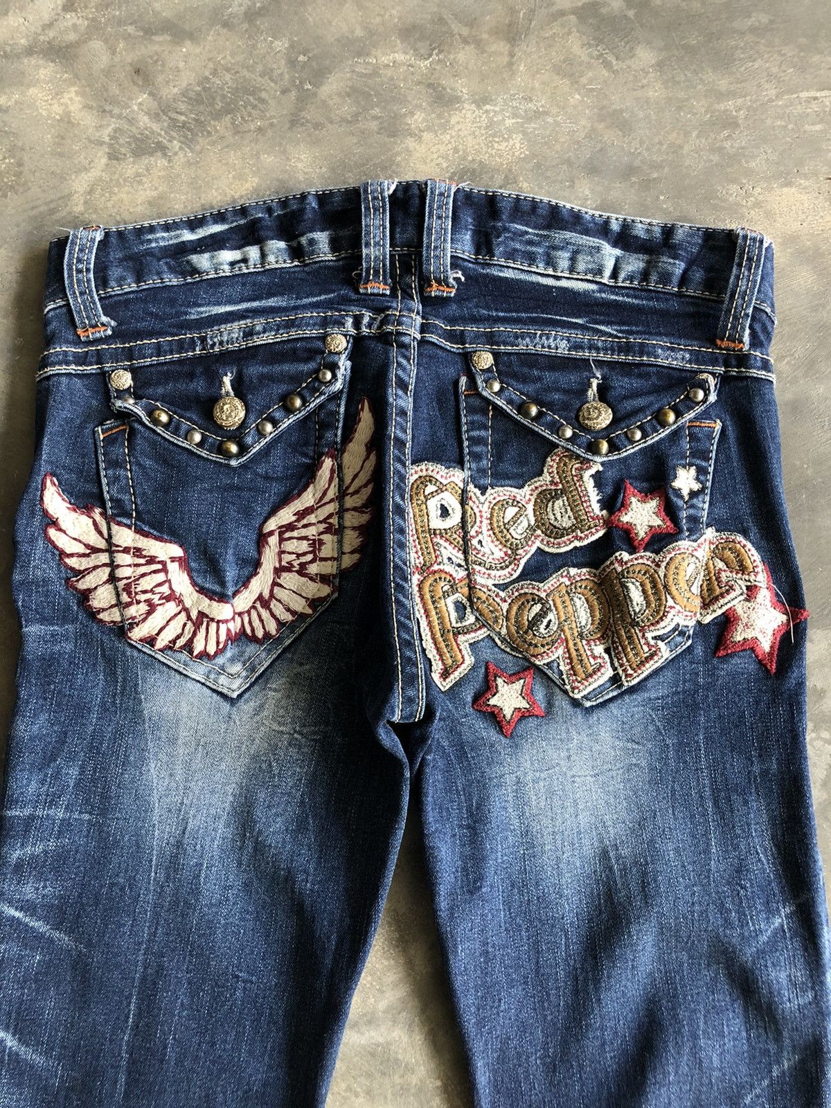 Japanese Brand Mud Max Red Papper Flared jeans Low Rise Size US 31 - 2 Thumbnail