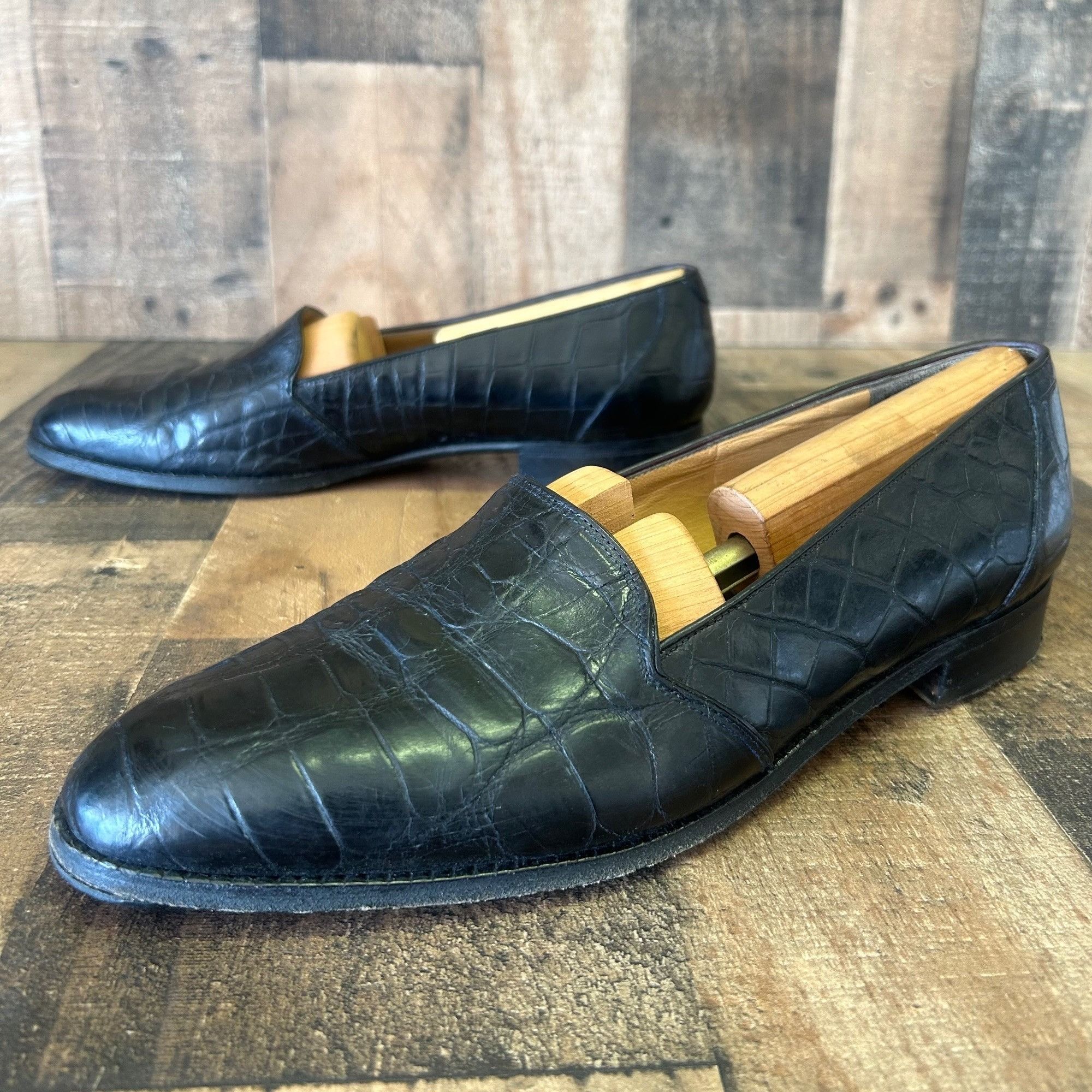 Mauri 3296 Alligator and Velour Loafer