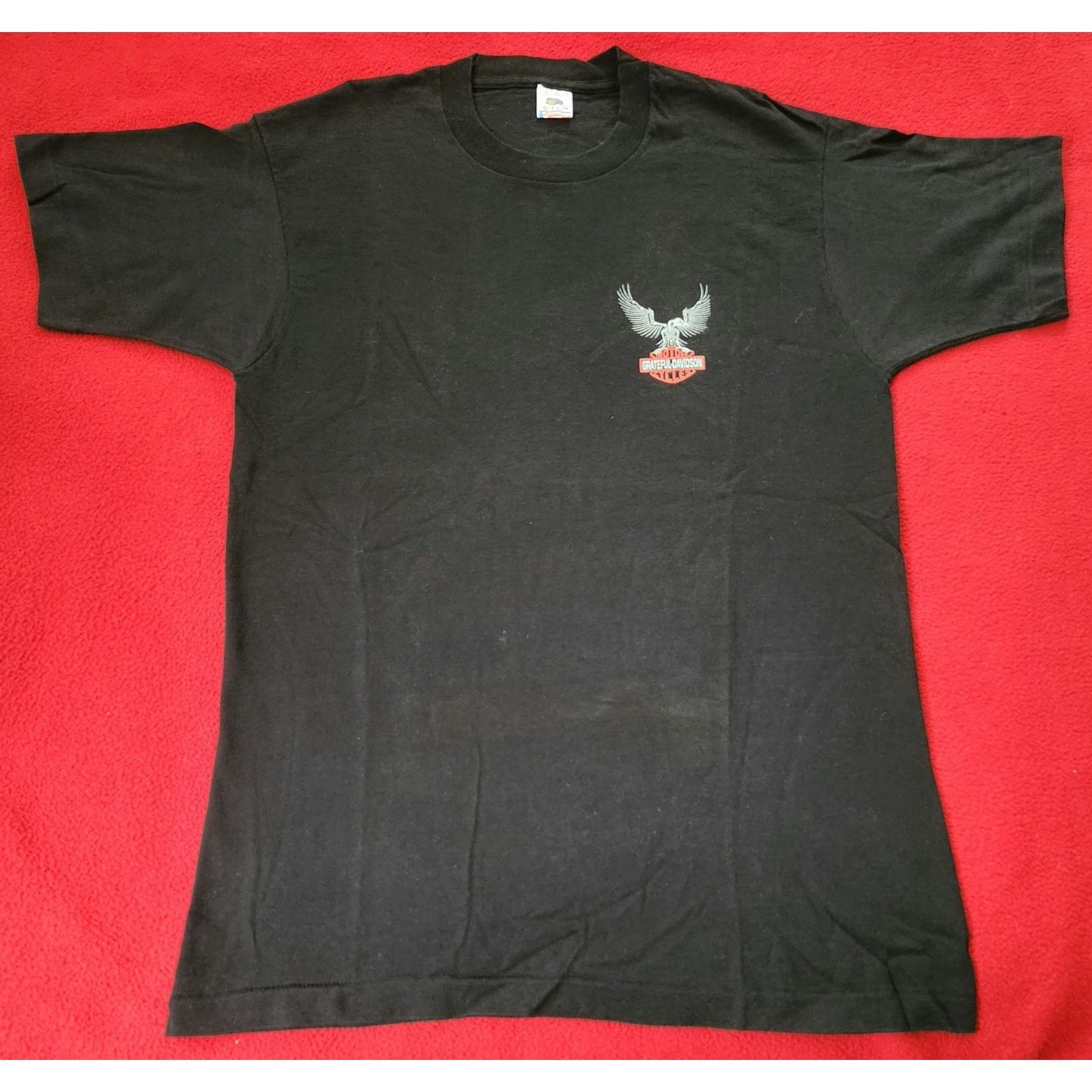 Fruit Of The Loom Authentic "Grateful-Davidson" Motor Cycles Vintage Shirt LRG Size US L / EU 52-54 / 3 - 4 Thumbnail