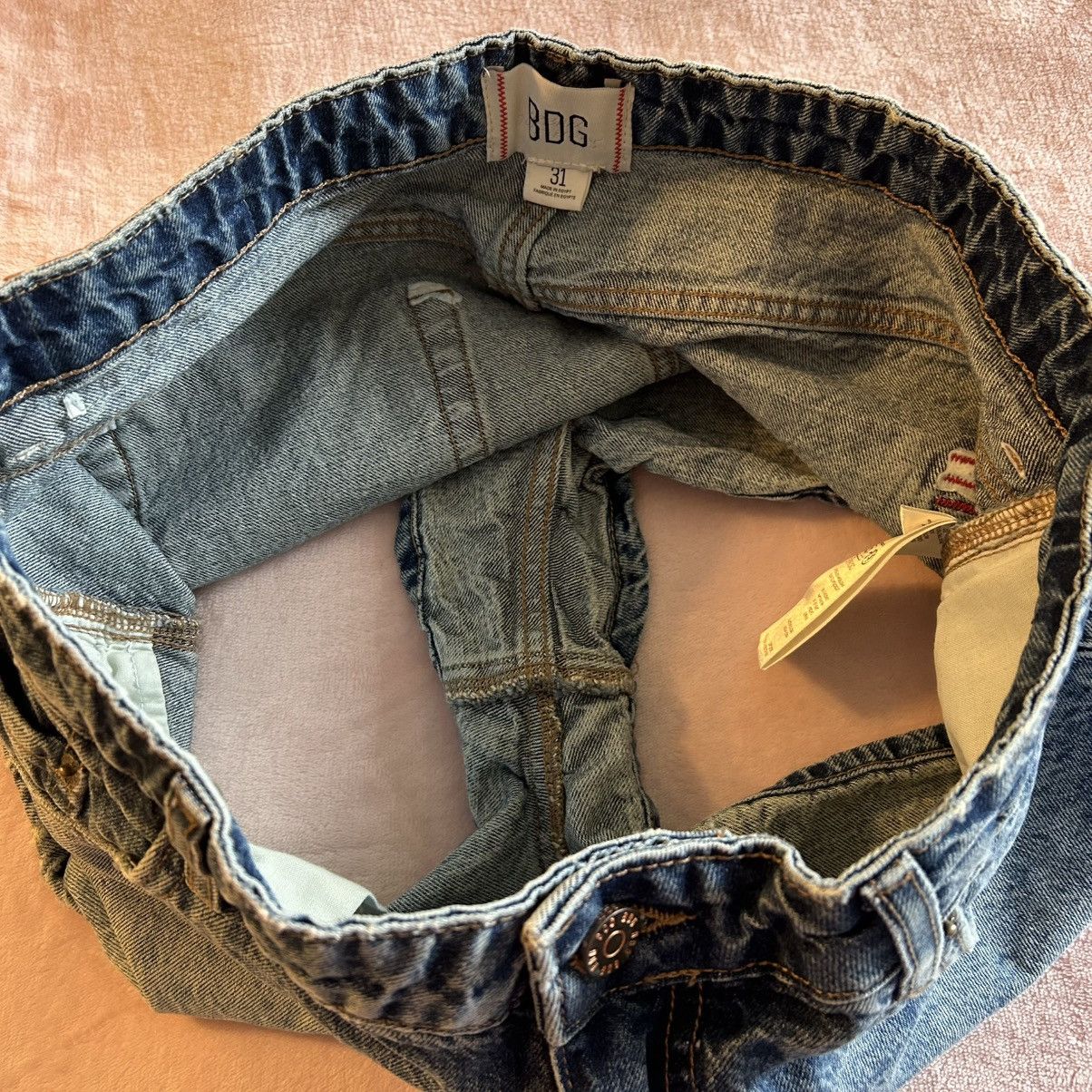 Bdg BDG blue denim high waisted short shorts size 31 Size 31" - 3 Thumbnail