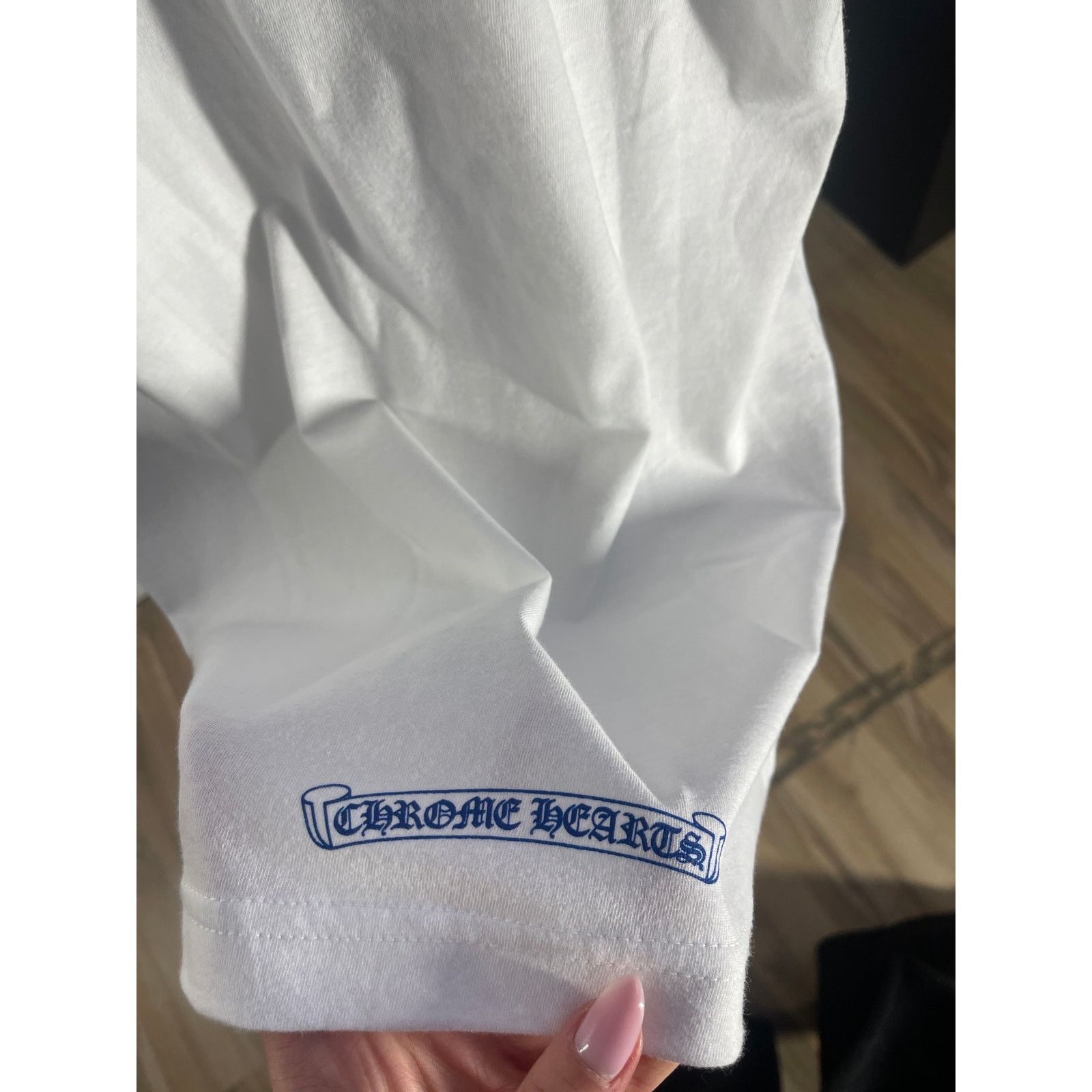 Chrome Hearts Chrome Hearts Blue Neck Logo White S/S T-Shirt - Men's Small Size US S / EU 44-46 / 1 - 3 Thumbnail