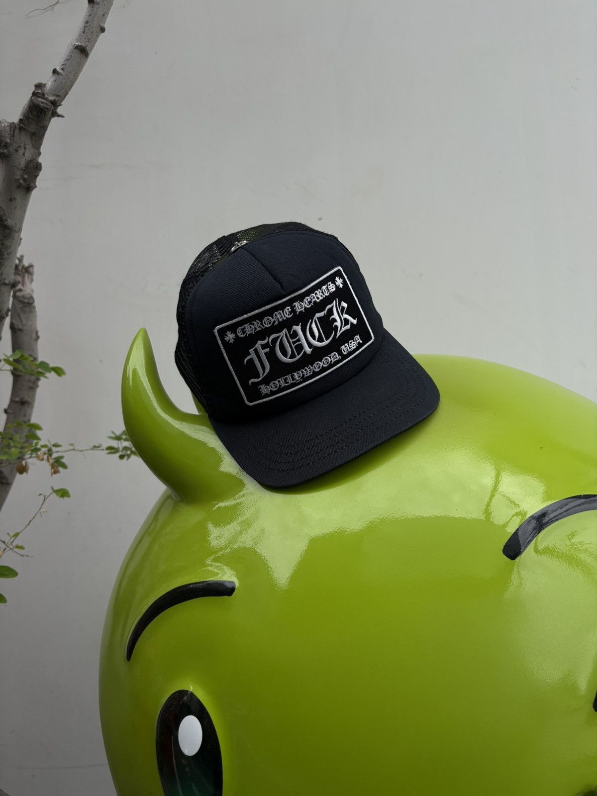 Chrome Hearts Chrome Hearts FU€K Hollywood Trucker Black Size ONE SIZE - 10 Thumbnail