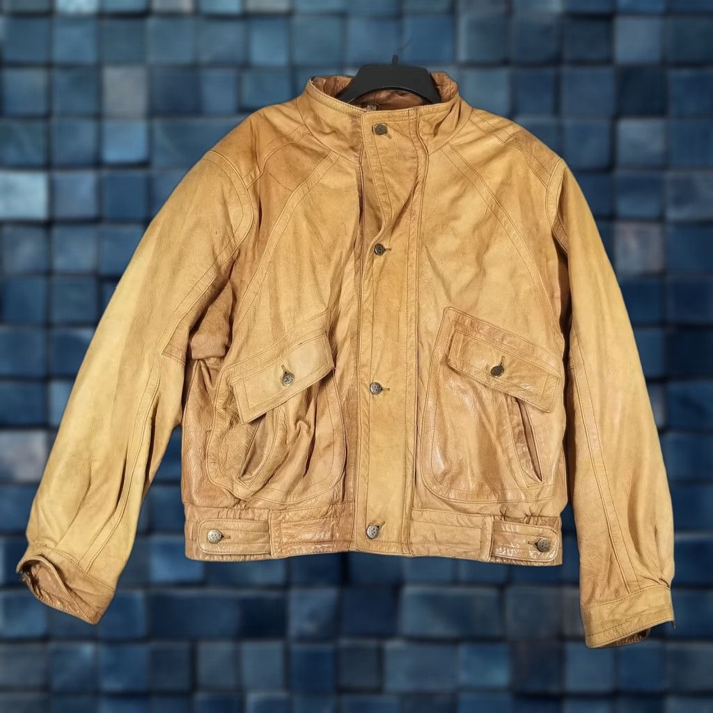Vintage VINTAGE COOPER NZO New Zealand Outback Jacket Mens 42 Brown Leather Bomber 90s Mens Size US XS / EU 42 / 0 - 1 Thumbnail