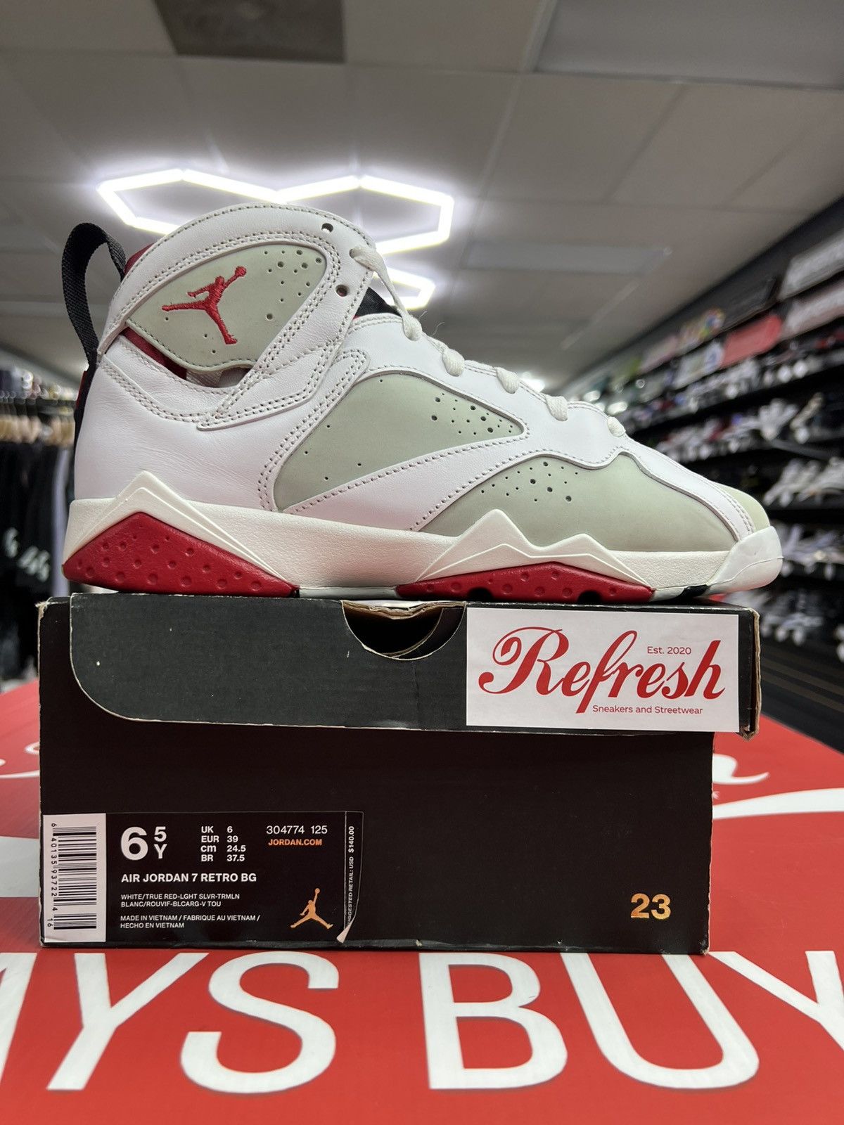 Jordan Brand Air Jordan 7 Hare 2015 Size 6.5Y Size US 6.5 / EU 39-40 - 1 Thumbnail
