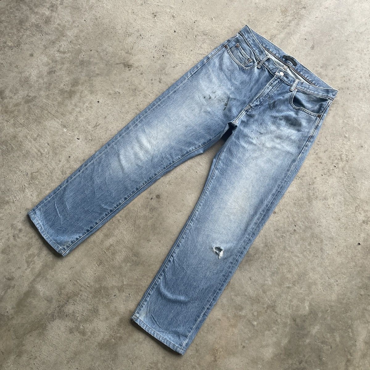 Japanese Brand W33💥 Vintage Japanese Brand Faded Denim Jeans Pants Size US 33 - 2 Thumbnail
