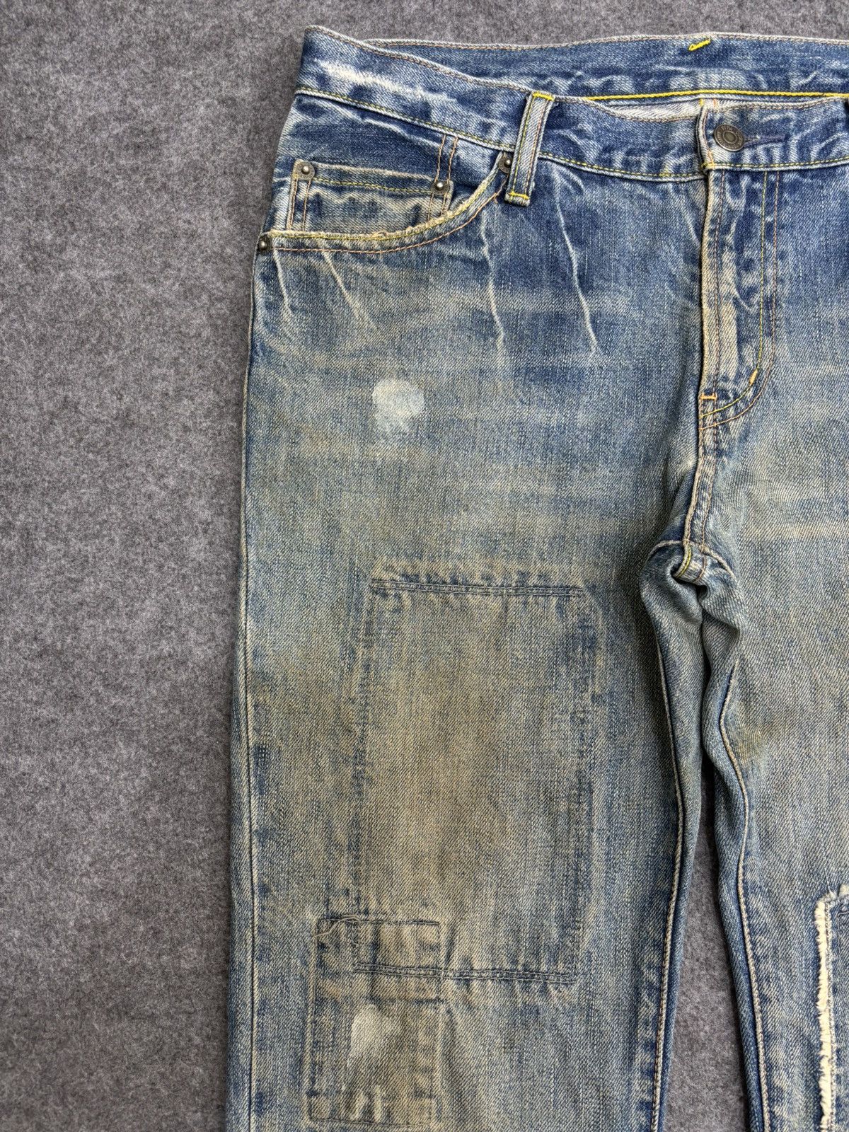 PPFM 💥PPFM Patchwork💥Archival Patchwork Distressed Denim F595 Size US 33 - 4 Thumbnail