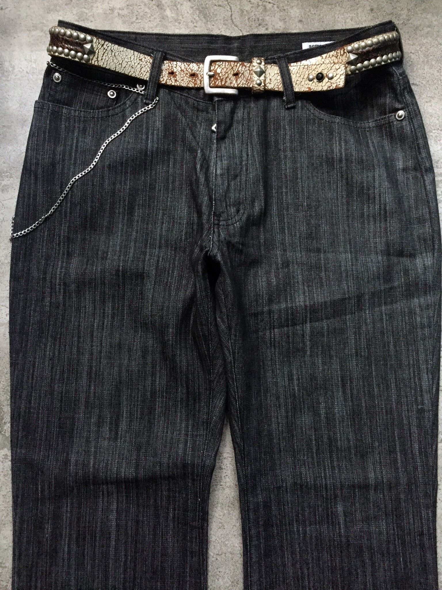 semanticdesign Semantic Design Black Wash Flare Denim Pants Size US 33 - 2 Thumbnail