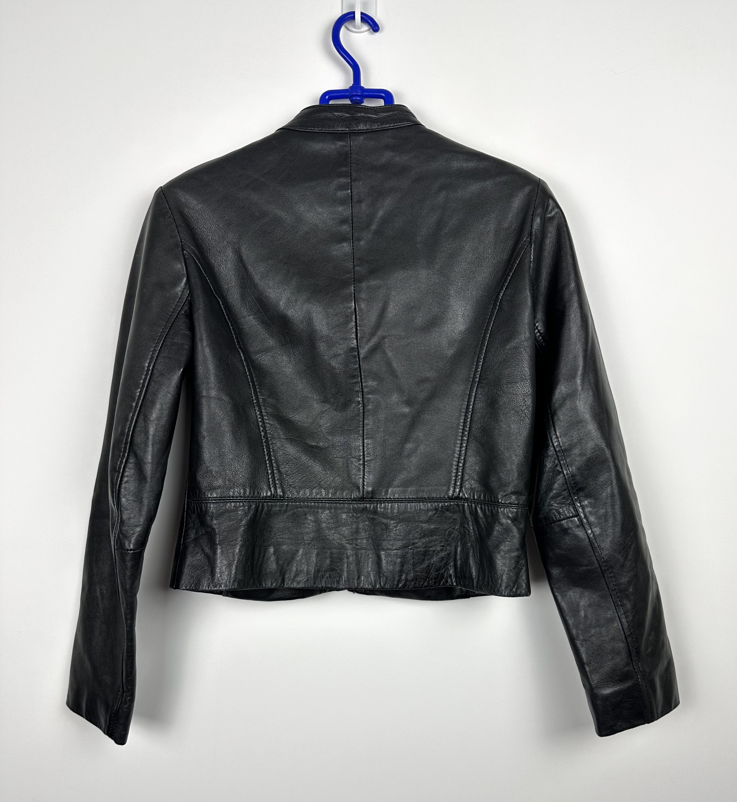 Vintage Avant Garde Black Biker Leather Jacket Opium Size S / US 4 / IT 40 - 9 Thumbnail
