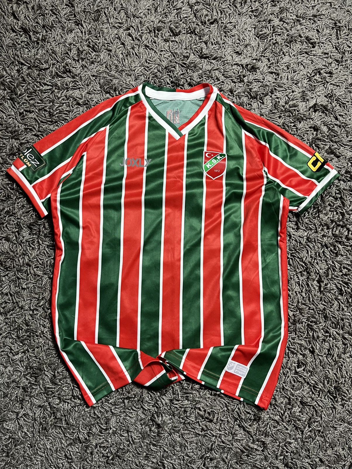 Other JOXLY KARSIYAKA SK 2022/23 HOME JERSEY GREEN RED STRIPE Size US L / EU 52-54 / 3 - 1 Thumbnail