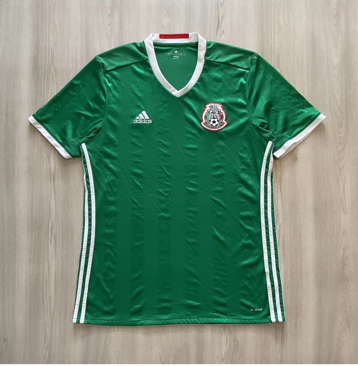 Mexico 2016 Soccer National Team Adidas Jersey Green Mens XL