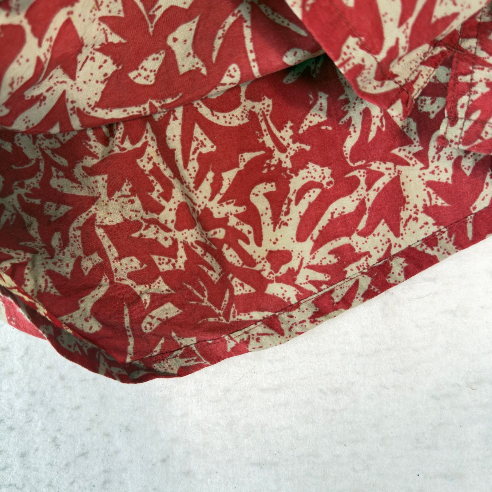 Other Laguna Men Large Swim Trunks Red Leaf Print Lined Drawstring Size US 30 / EU 46 - 6 Thumbnail