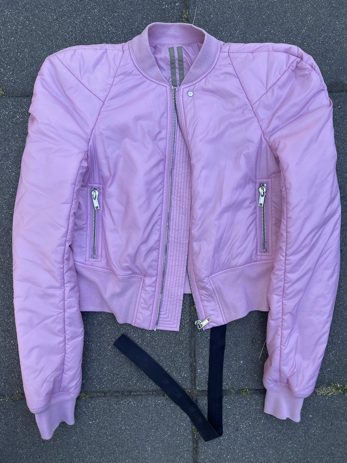 Rick Owens MENS L AW21 WOMENS/UNISEX PADDED BOMBER JACKET DIRTY PINK Size US M / EU 48-50 / 2 - 2 Thumbnail