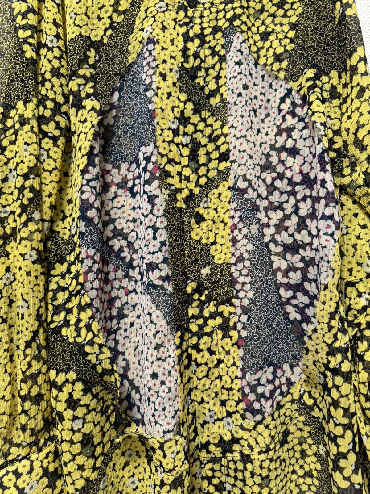 Edward Cuming Edward Cuming SS24 Floral Patchwork Sheer Shirt Size US M / EU 48-50 / 2 - 4 Thumbnail