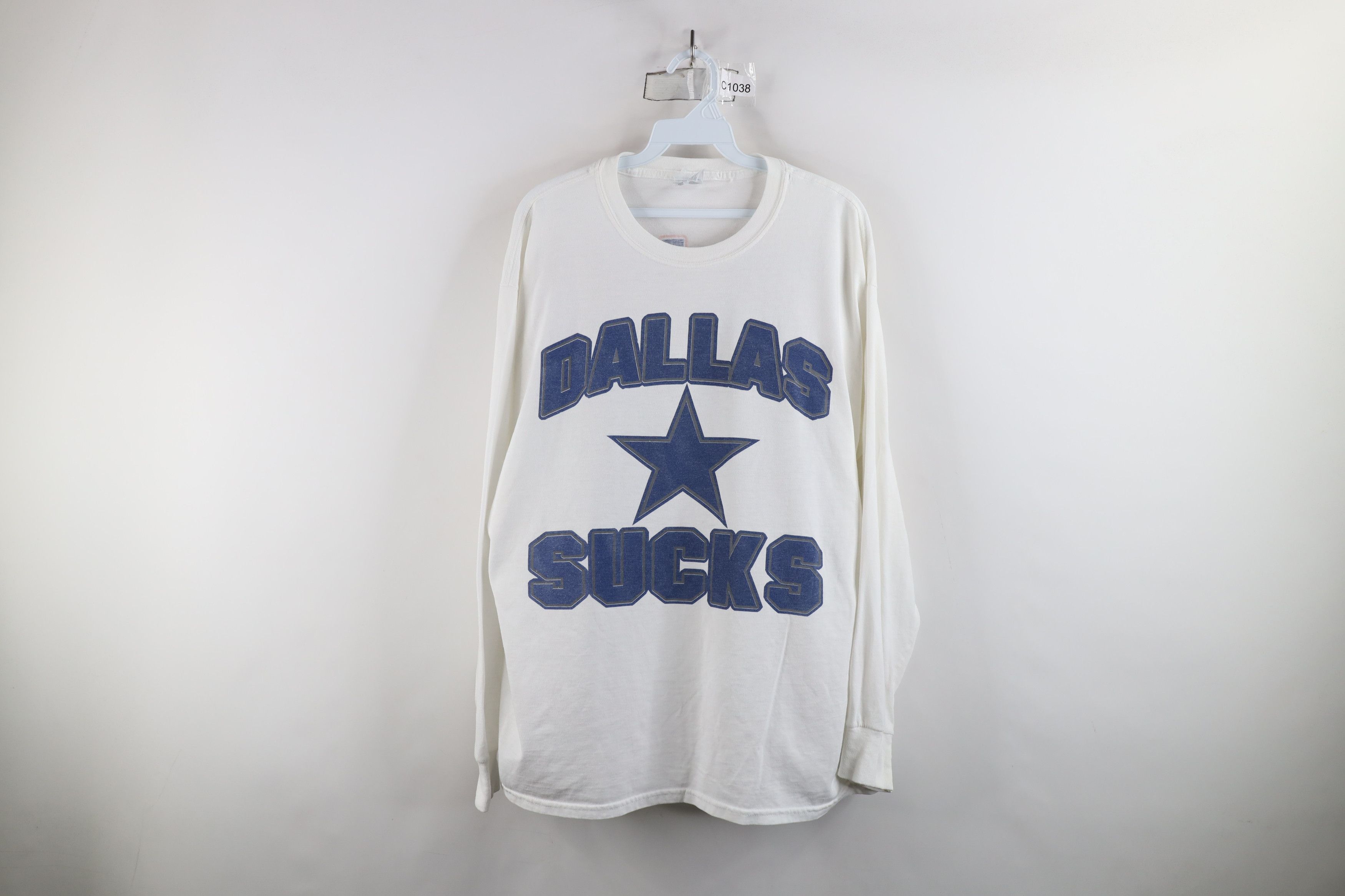 Vintage Vintage Y2K Dallas Cowboys Suck Football Long Sleeve T-Shirt Size US XL / EU 56 / 4 - 1 Thumbnail