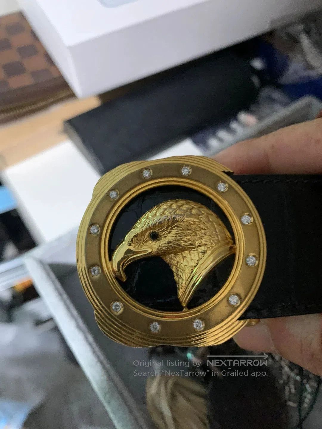 Stefano Ricci stefano ricci eagle head belt in black. Size ONE SIZE - 2 Thumbnail