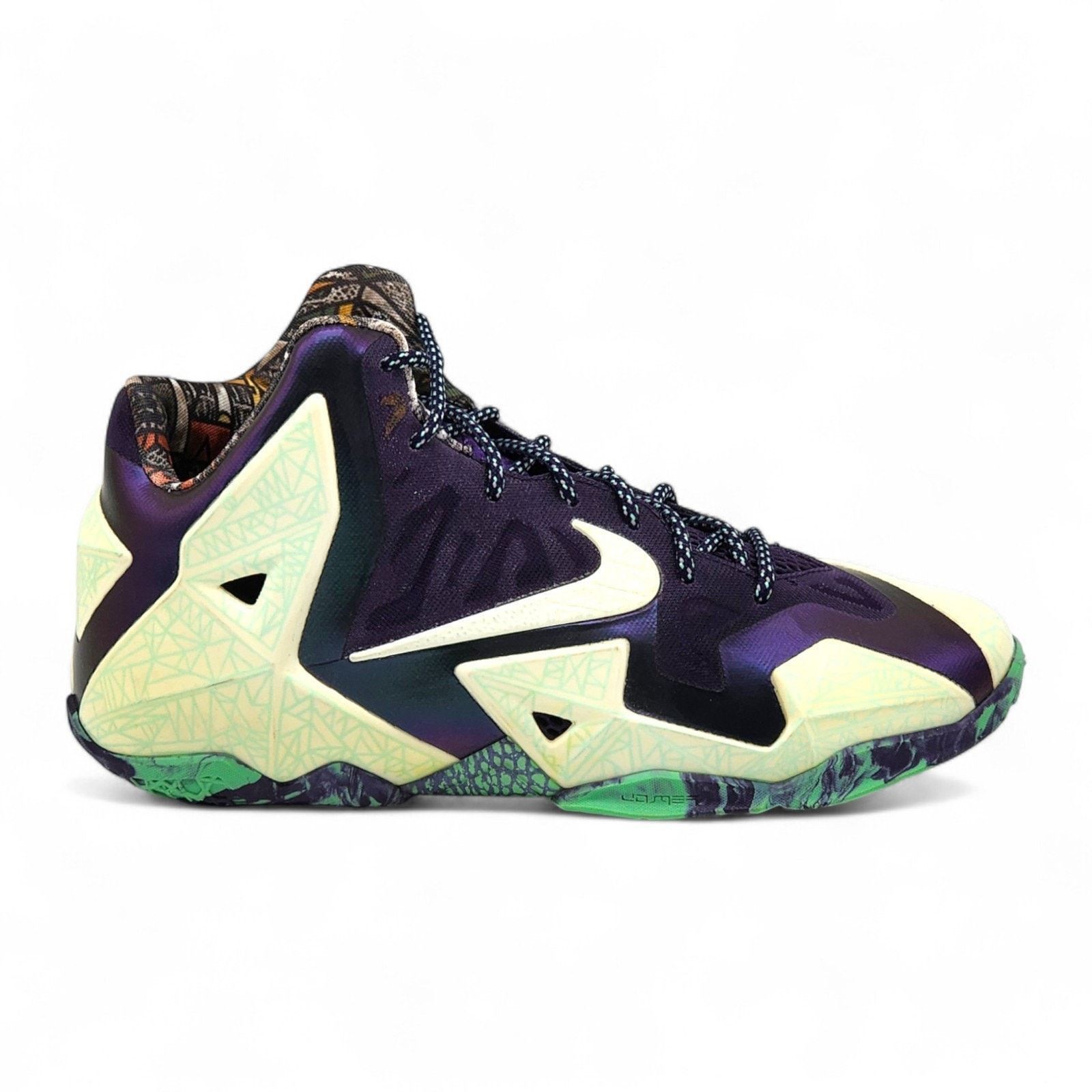 Nike LeBron 11 GS All Star 621712-701 Cashmere Green Glow US 7Y Size US 7 / IT 37 - 3 Thumbnail