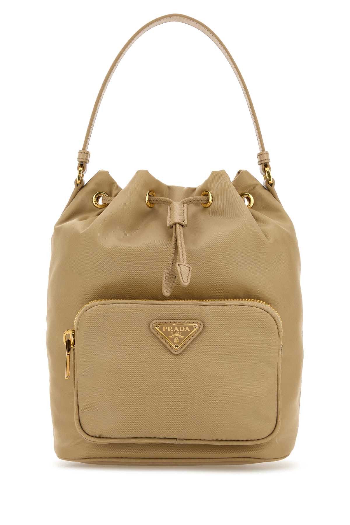 Prada Beige Re-Nylon Duet Bucket Bag Size ONE SIZE - 1 Thumbnail