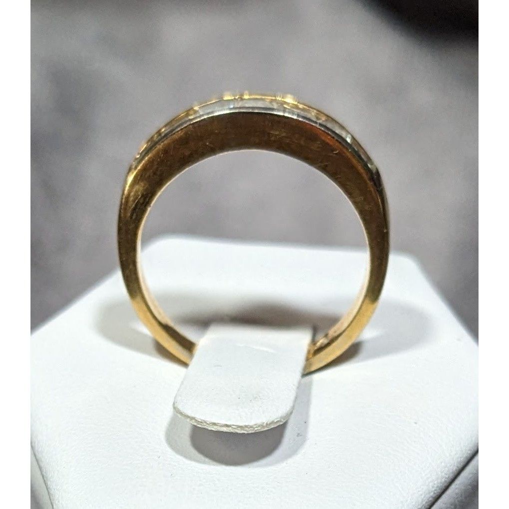 Other Elegant Signed Gold Tone Ring With Clear Gems Size ONE SIZE - 12 Thumbnail
